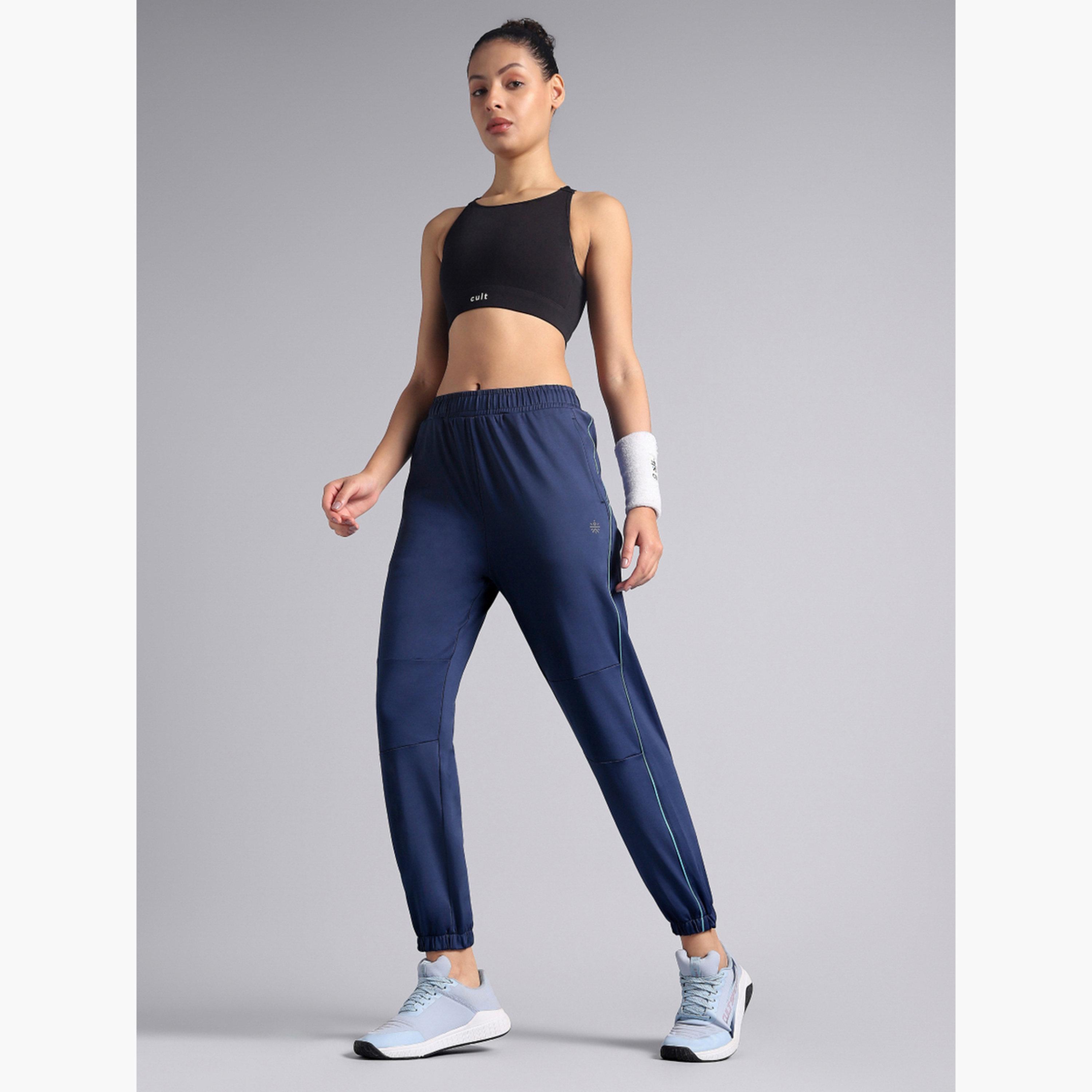 Cult X Styli Women Navy Blue Run Forward Joggers-women-clothing-bottoms-joggers-image-2