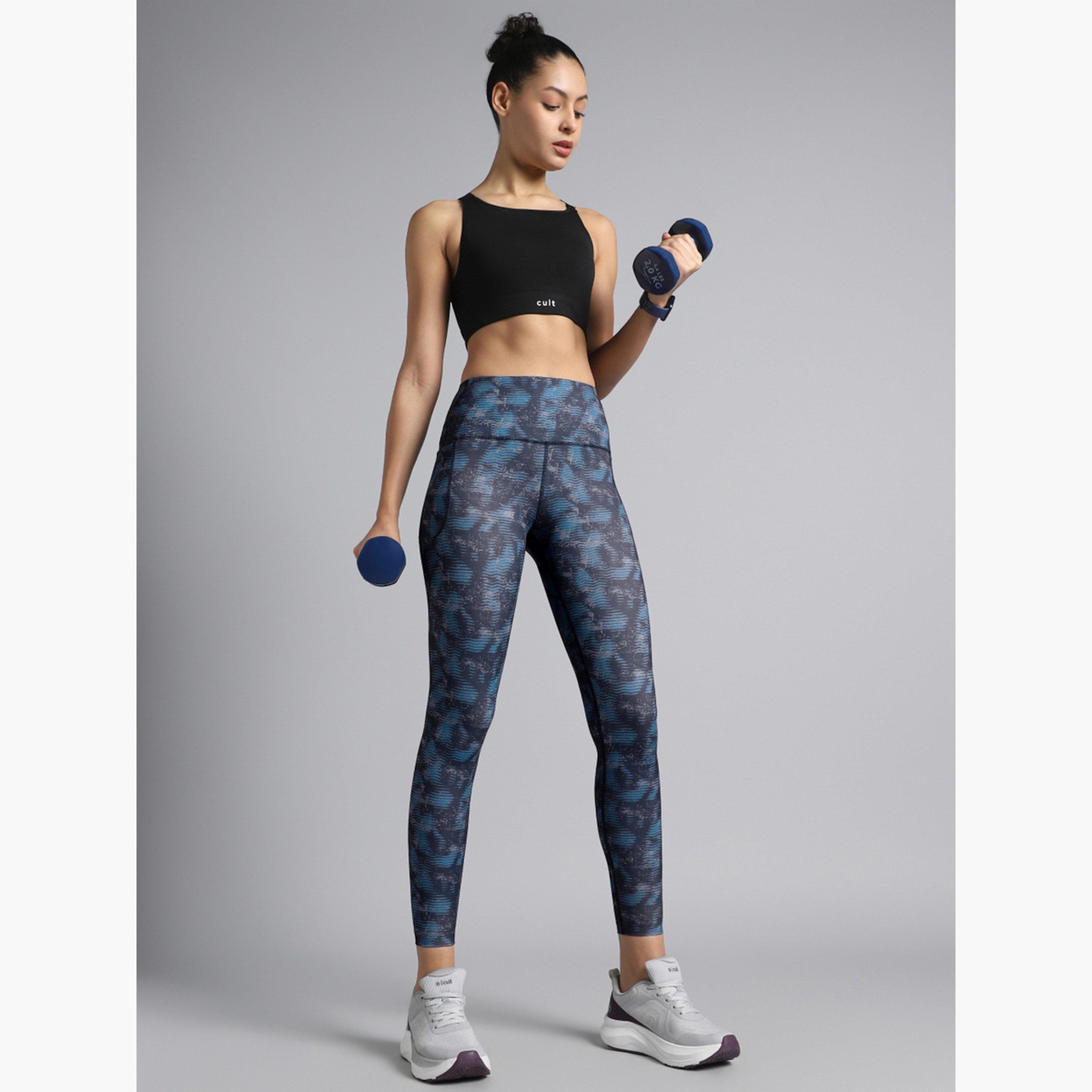 Cult X Styli Women Teal Printed Train All Day Leggings-women-clothing-bottoms-leggings-image-2