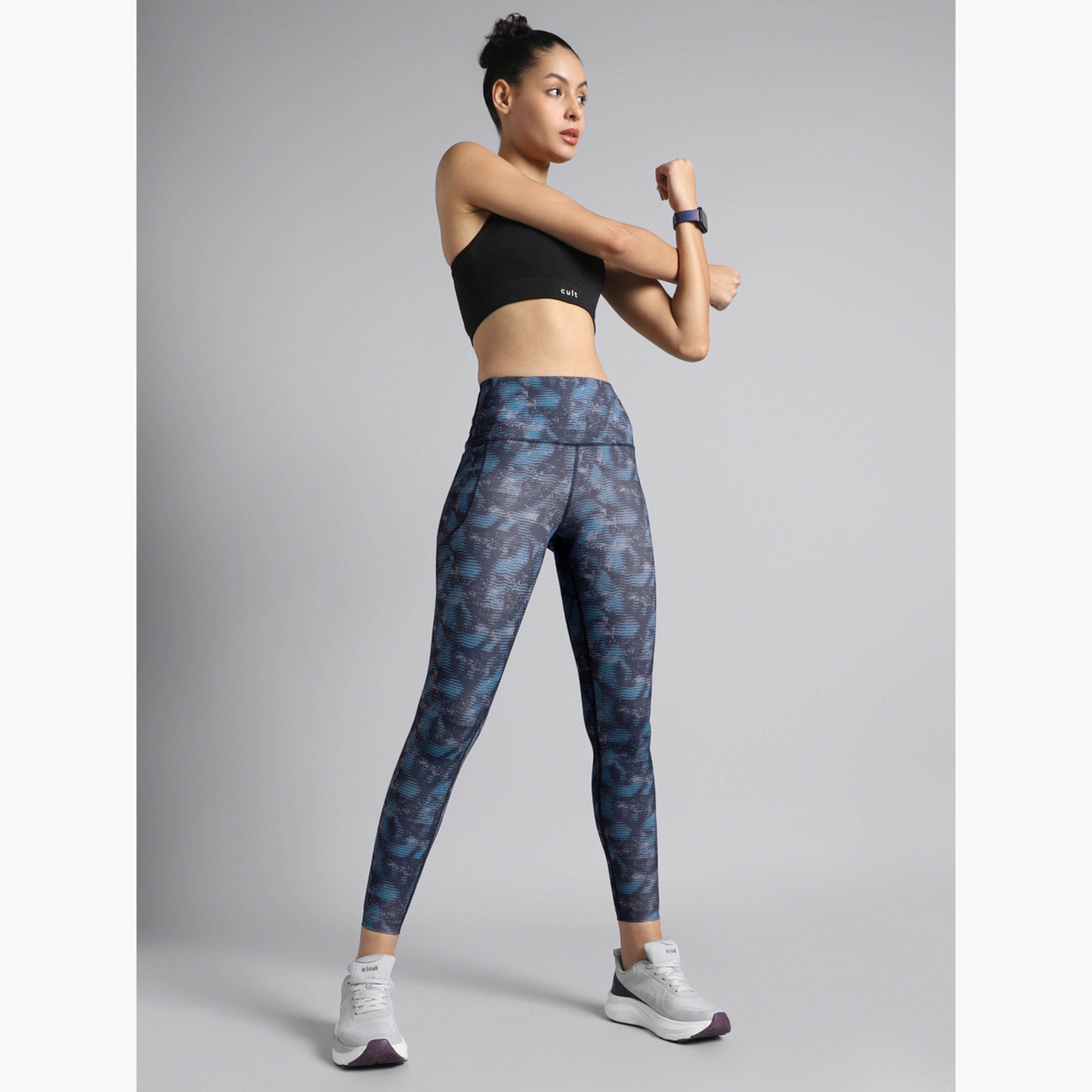 Cult X Styli Women Teal Printed Train All Day Leggings-women-clothing-bottoms-leggings-image-3