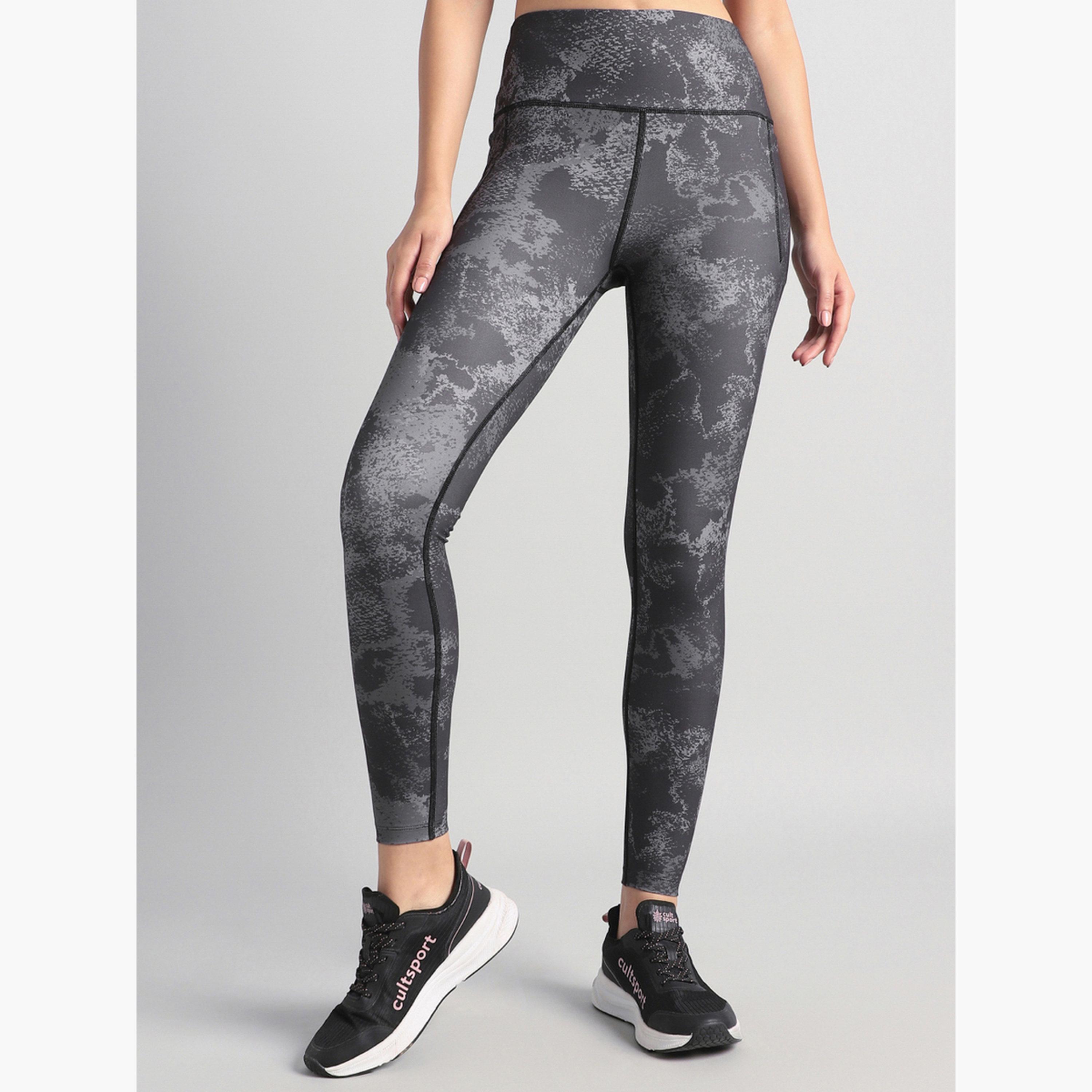 Cult X Styli Women Black Printed Train All Day Leggings-women-clothing-sportswearandactivewear-bottoms-leggings-image-1