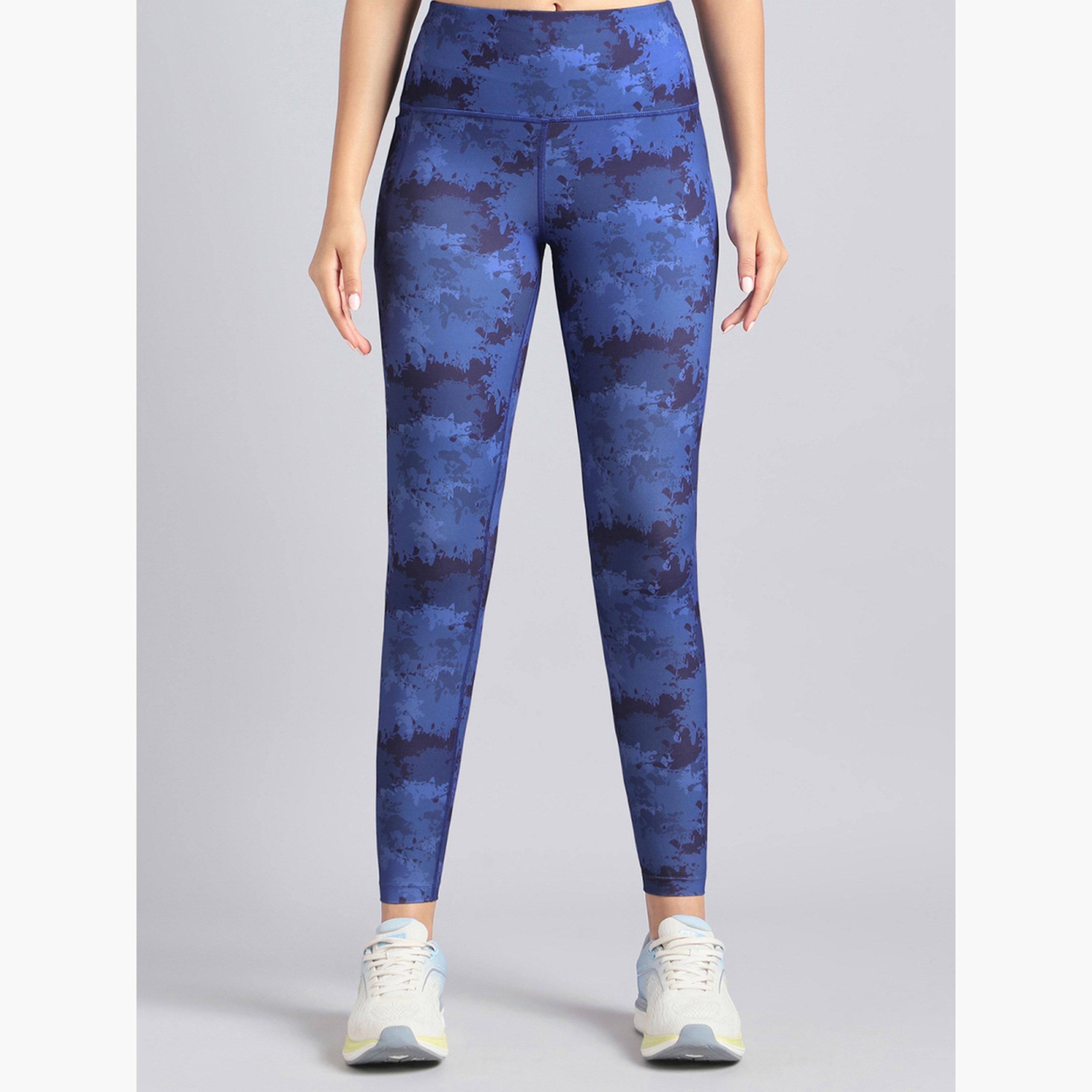 Cult X Styli Women Blue Printed Performance Leggings-women-clothing-bottoms-leggings-image-5