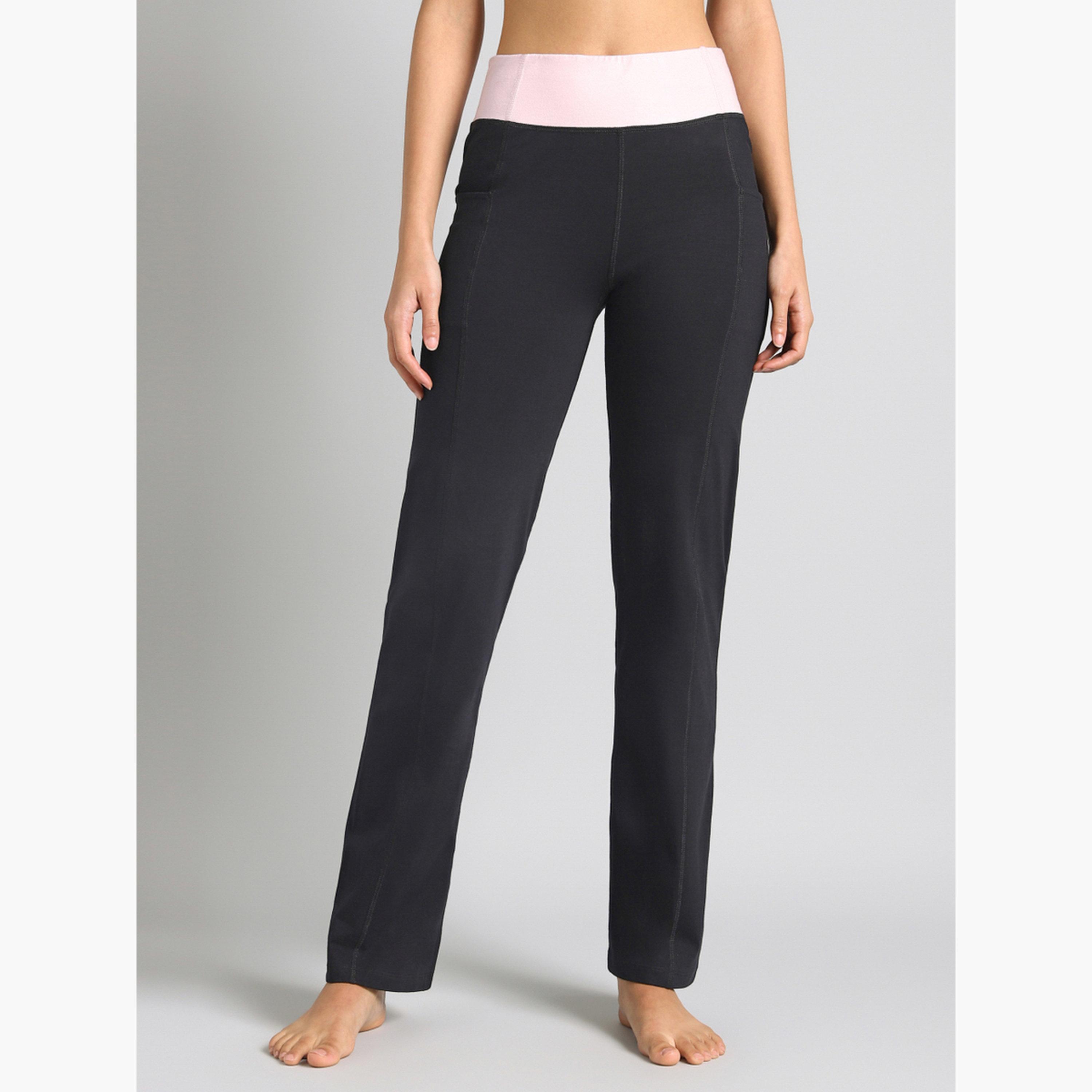 بنطال رياضي لليوغا بقصة مستقيمة-women-clothing-bottoms-joggers-image-1