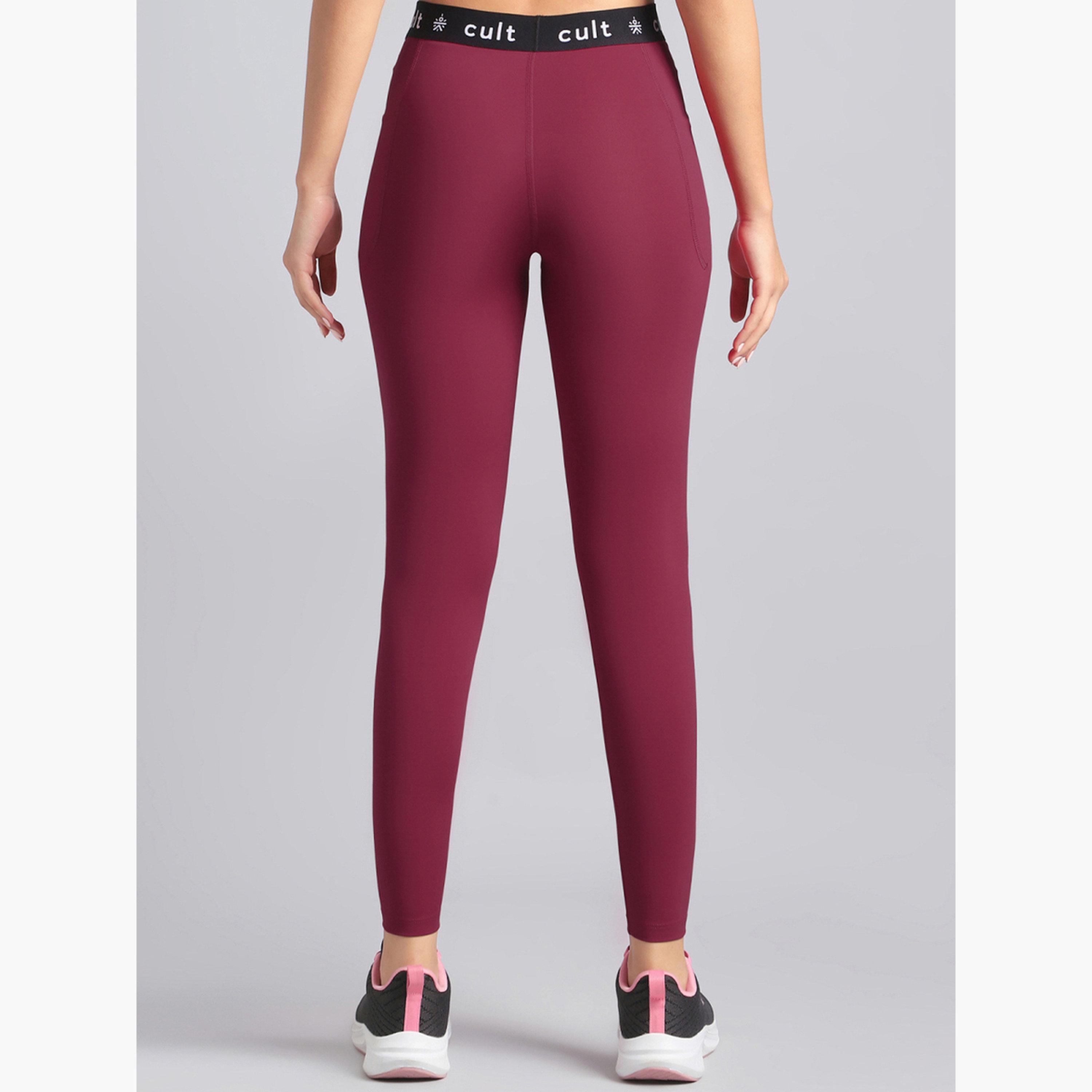 Cult X Styli Women Maroon Move Easy Leggings-women-clothing-bottoms-leggings-image-6