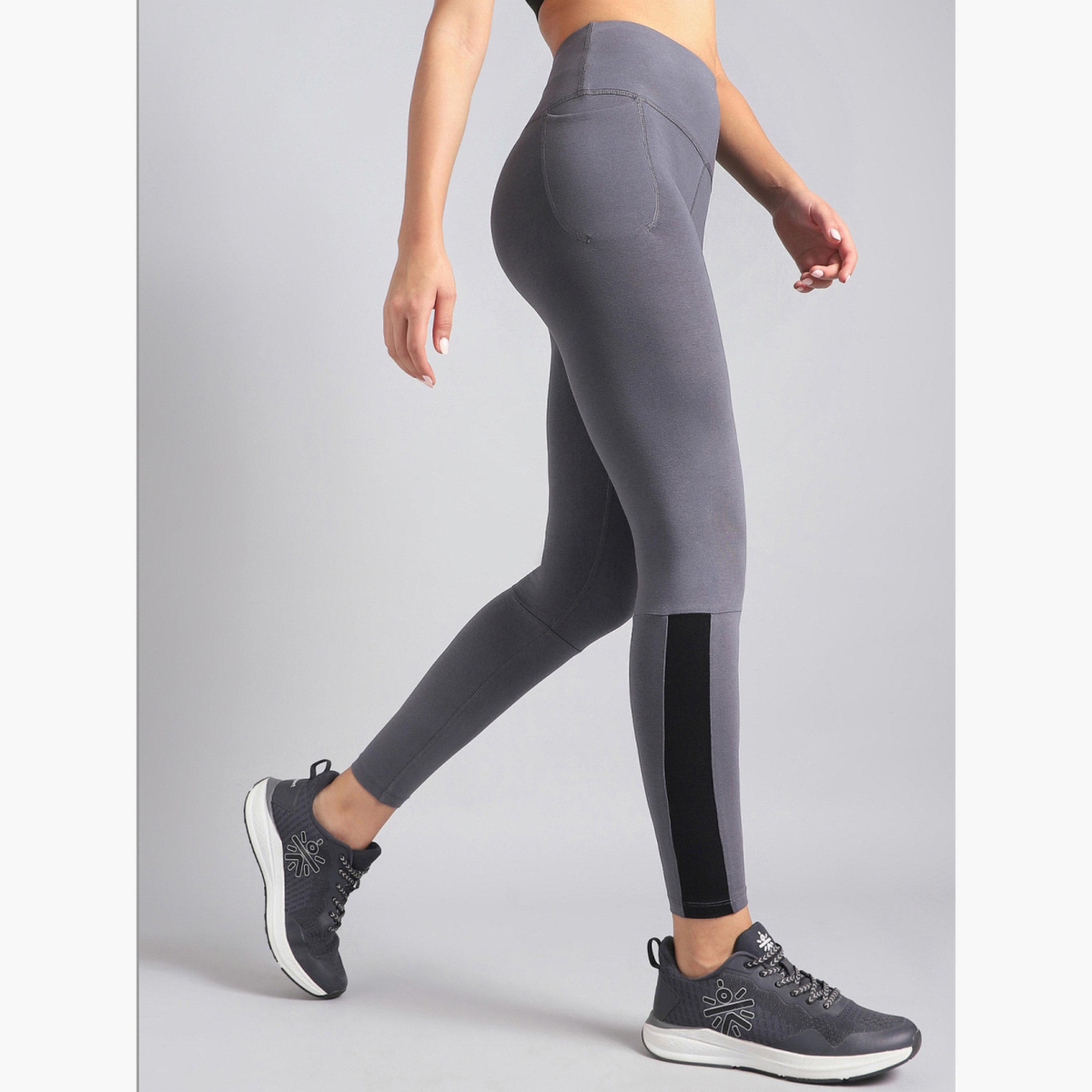 Cult X Styli Women Grey Step Up Cotton Leggings-women-clothing-sportswearandactivewear-bottoms-leggings-image-5