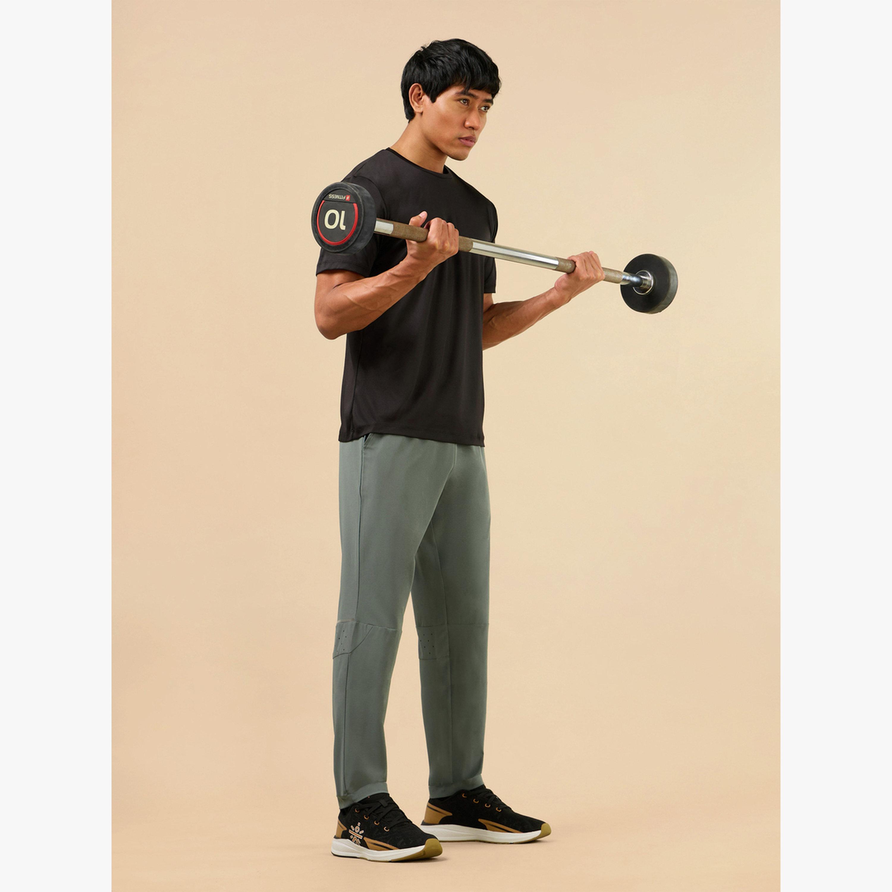 Cult X Styli Men Olive Train Out Premium Track Pants-men-clothing-sportswearandactivewear-bottoms-joggers-image-4