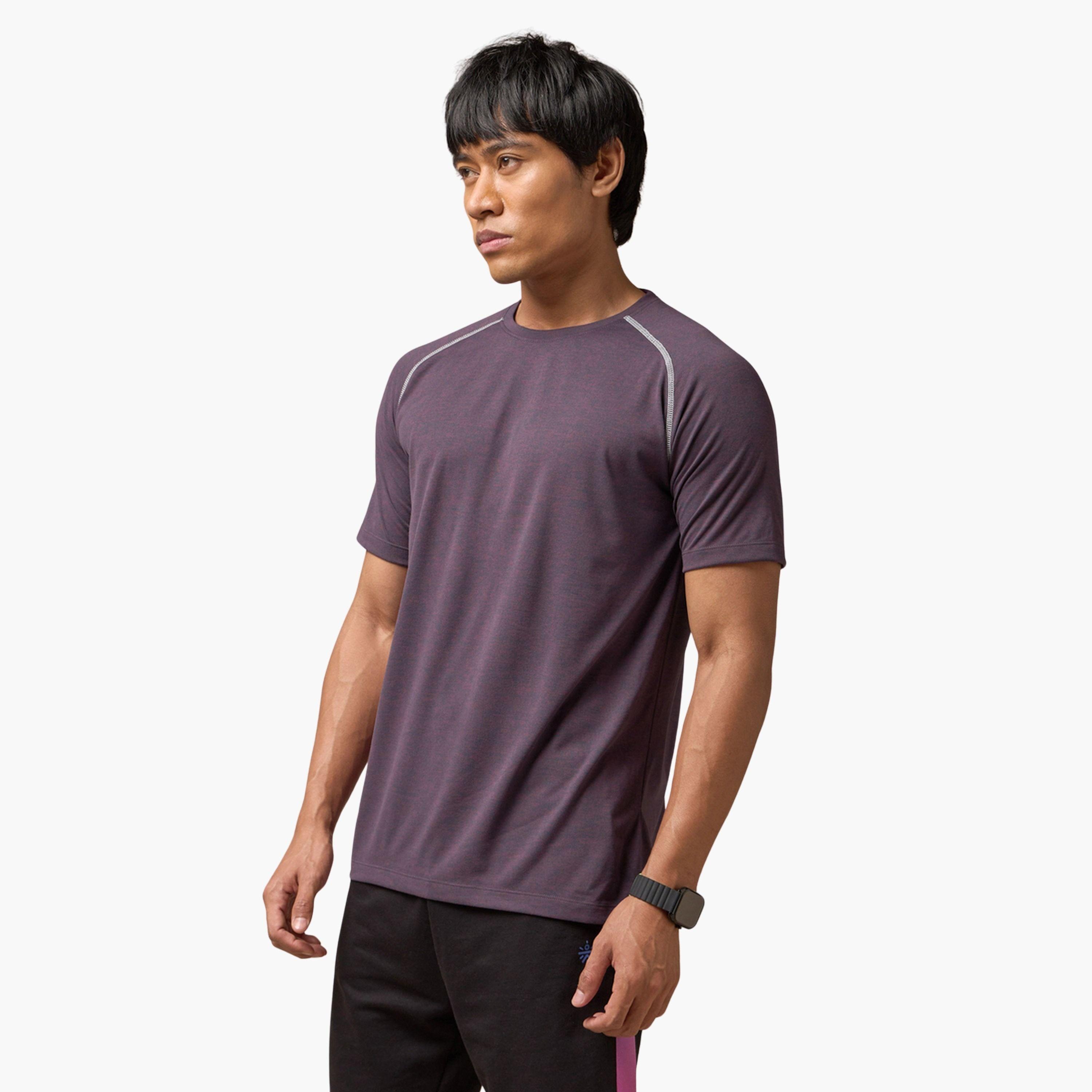 تيشيرت رجالي Muscle Flex باللون البنفسجي بتقنية Comfortech من Cult X Styli-men-clothing-sportswearandactivewear-tshirtsandpolos-image-1