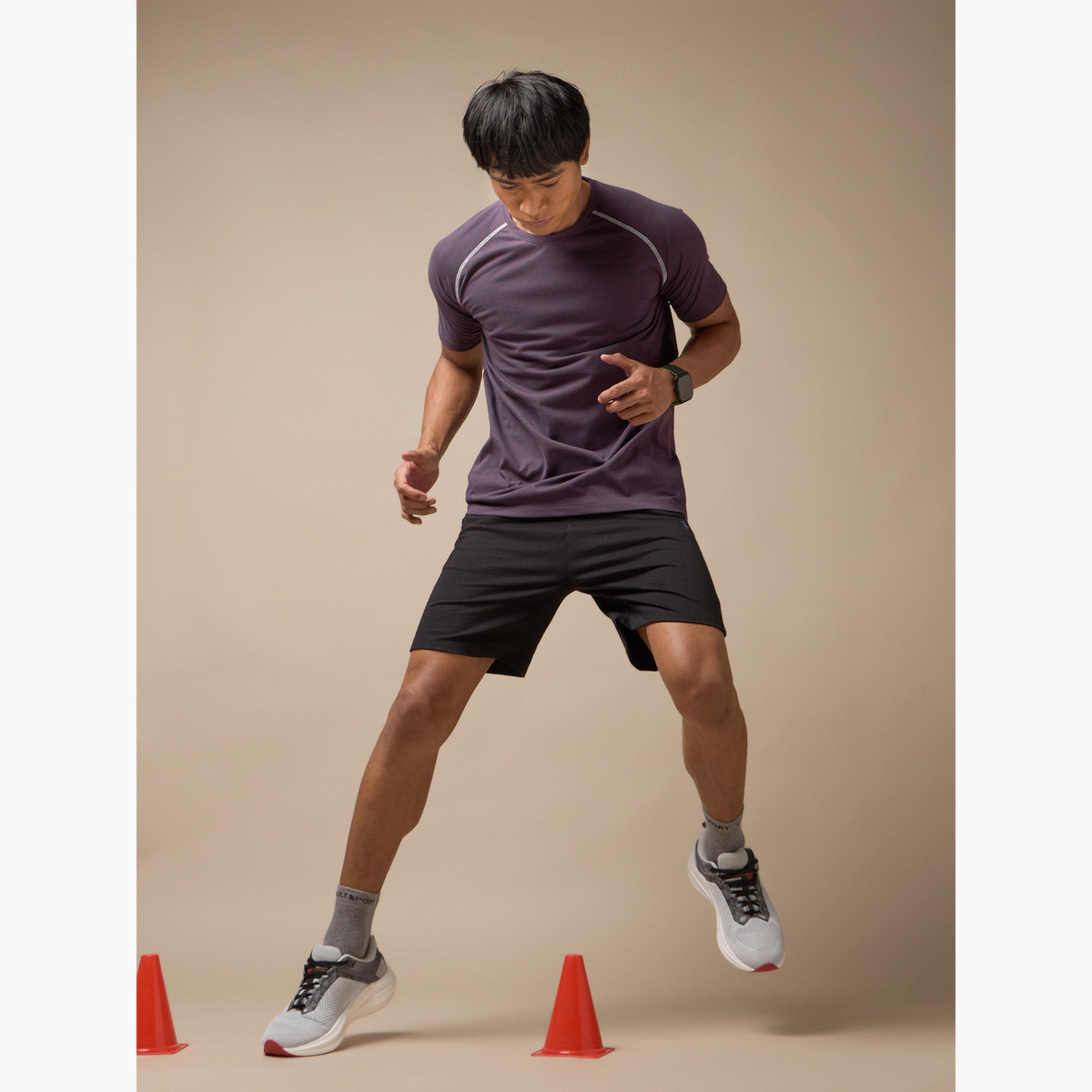 Cult X Styli Men's Muscle Flex Purple Comfortech T-shirt-men-clothing-sportswearandactivewear-tshirtsandpolos-image-2