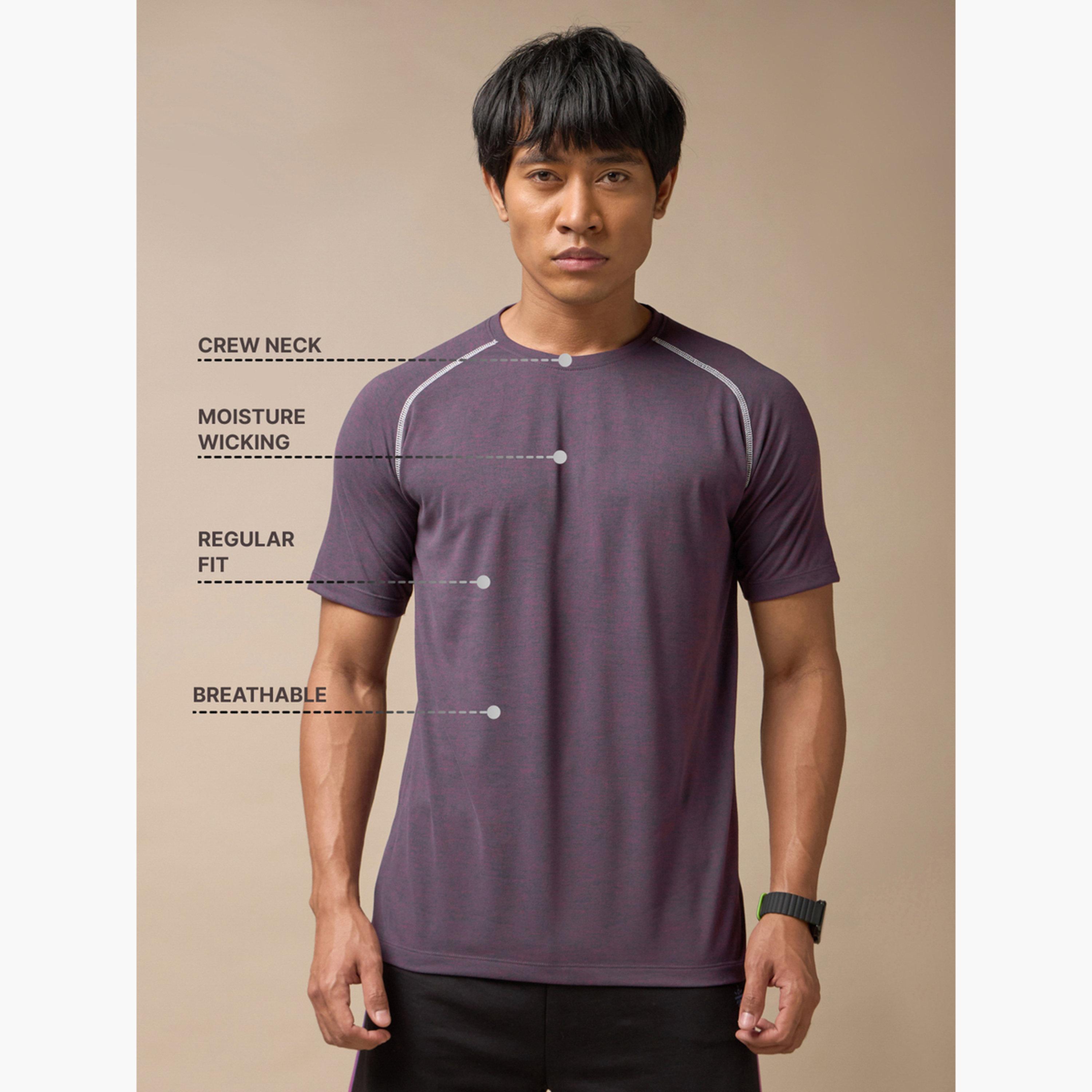Cult X Styli Men's Muscle Flex Purple Comfortech T-shirt-men-clothing-sportswearandactivewear-tshirtsandpolos-image-4
