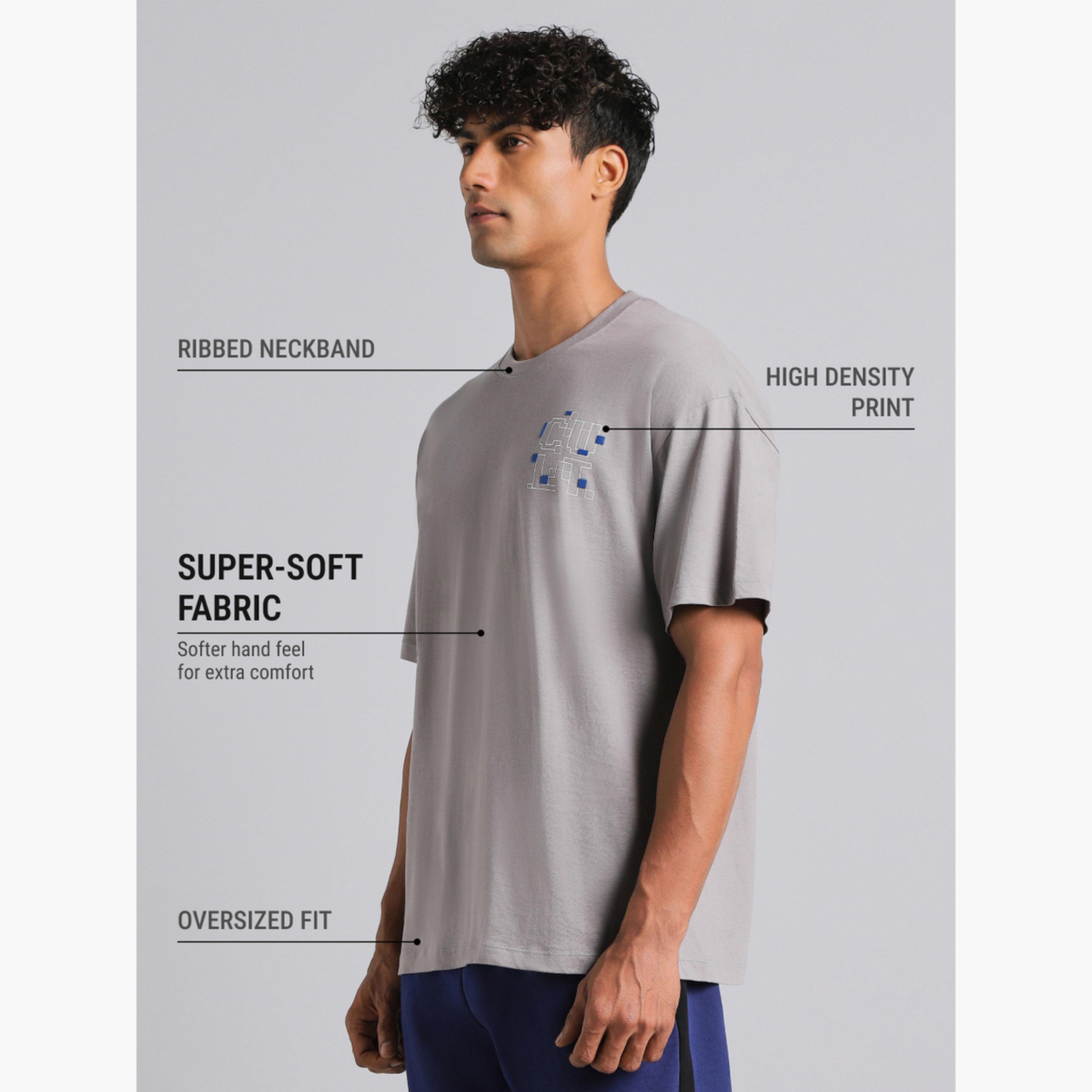 Cult X Styli Men's Grey Cult Power Play Oversized Fit T-shirt-men-clothing-sportswearandactivewear-tshirtsandpolos-image-6