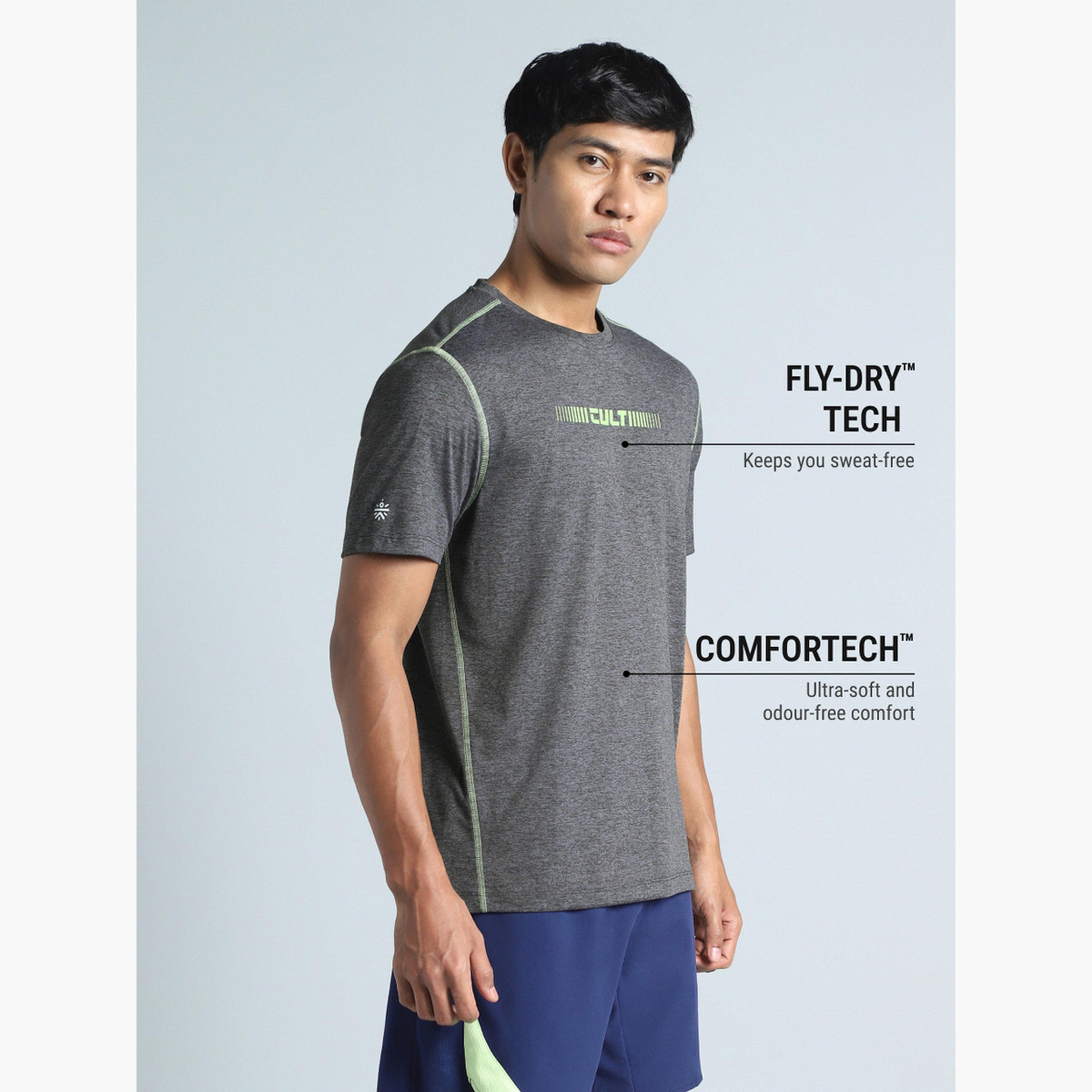 Cult X Styli Men's Dark GreyTraining HIIT COMFORtech T-shirt-men-clothing-sportswearandactivewear-tshirtsandpolos-image-6