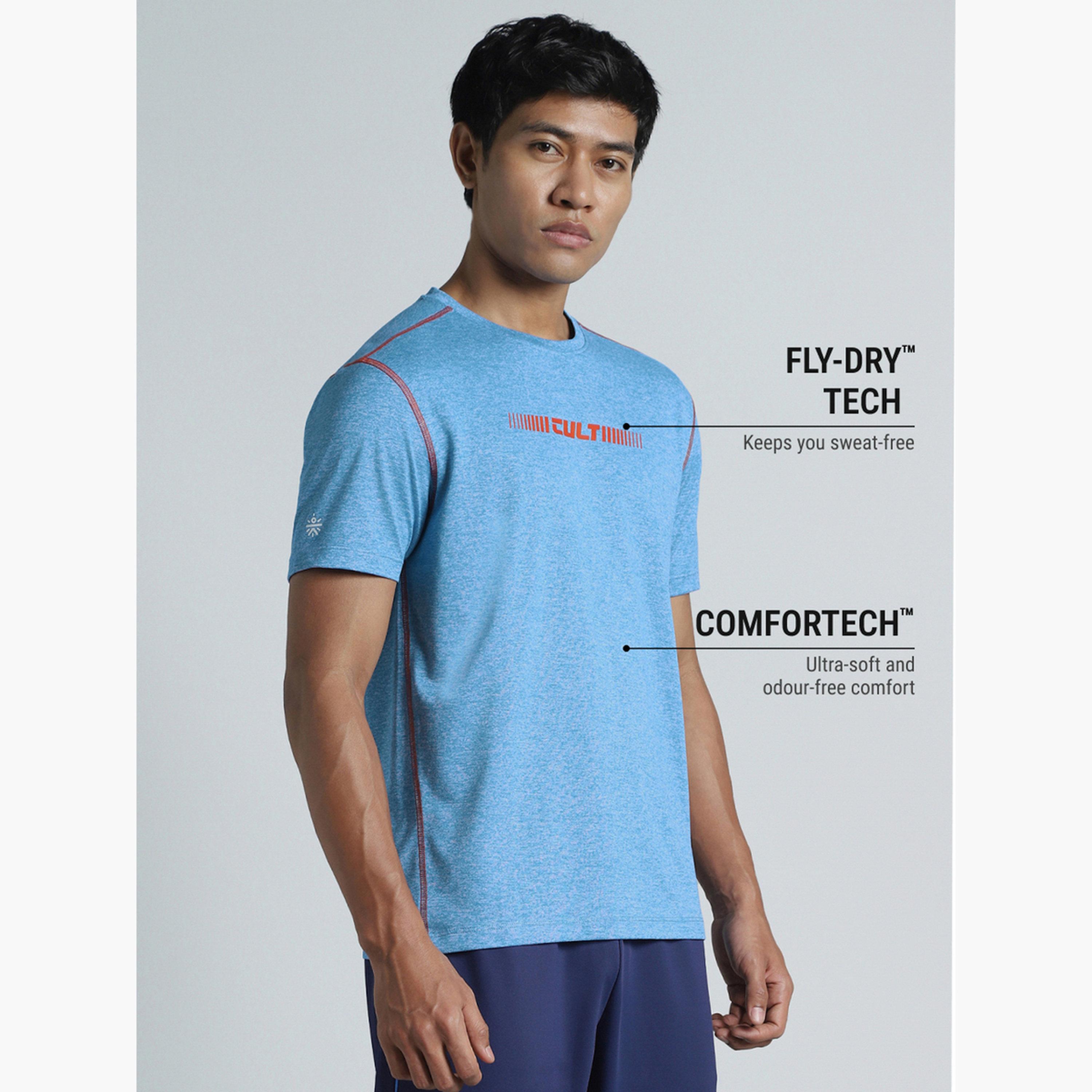 تيشيرت تدريب رجالي HIIT باللون الأزرق بتقنية COMFORtech من Cult X Styli-men-clothing-sportswearandactivewear-tshirtsandpolos-image-6