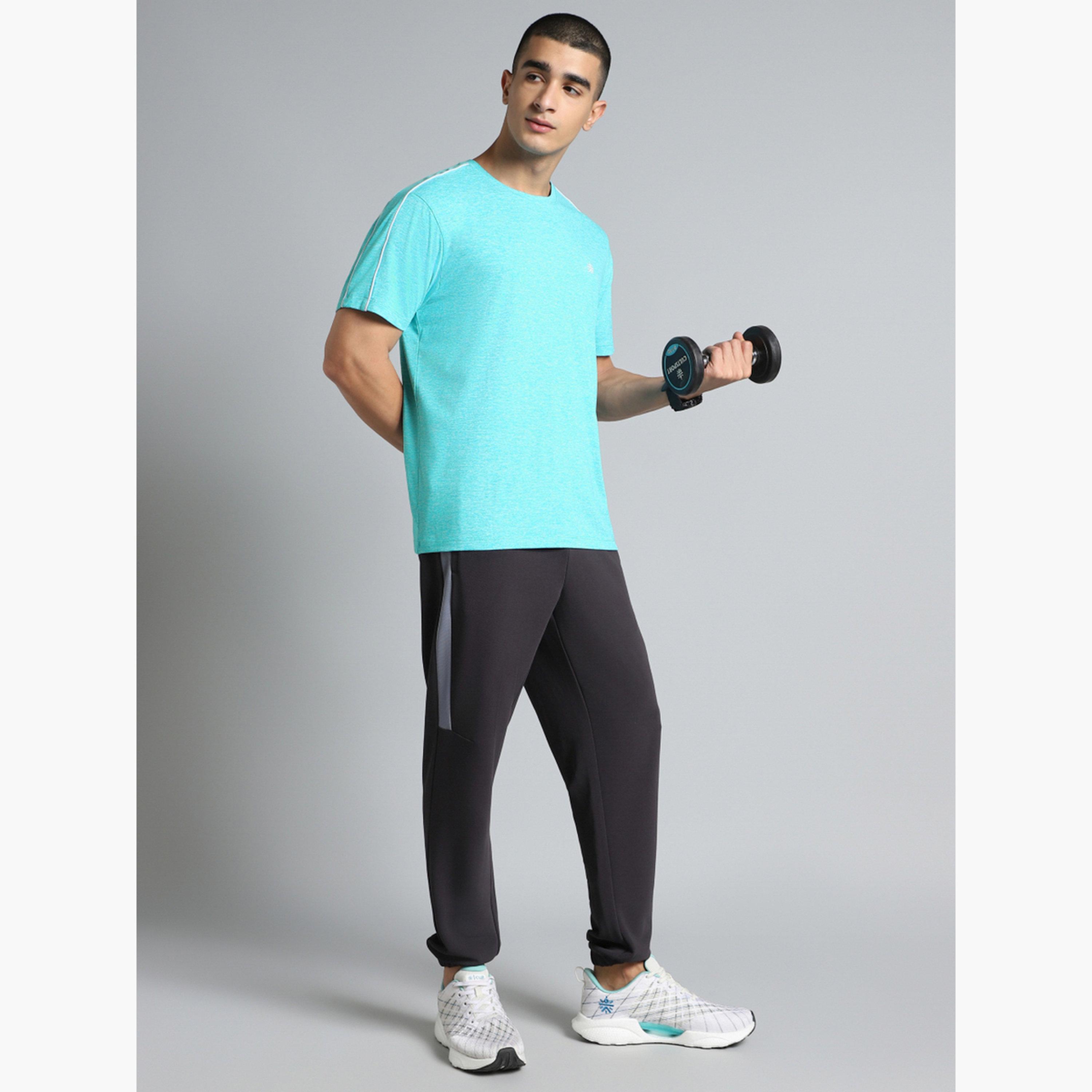 تيشيرت رجالي Active Day باللون الأزرق المائي بتقنية COMFORtech من Cult X Styli-men-clothing-sportswearandactivewear-tshirtsandpolos-image-3