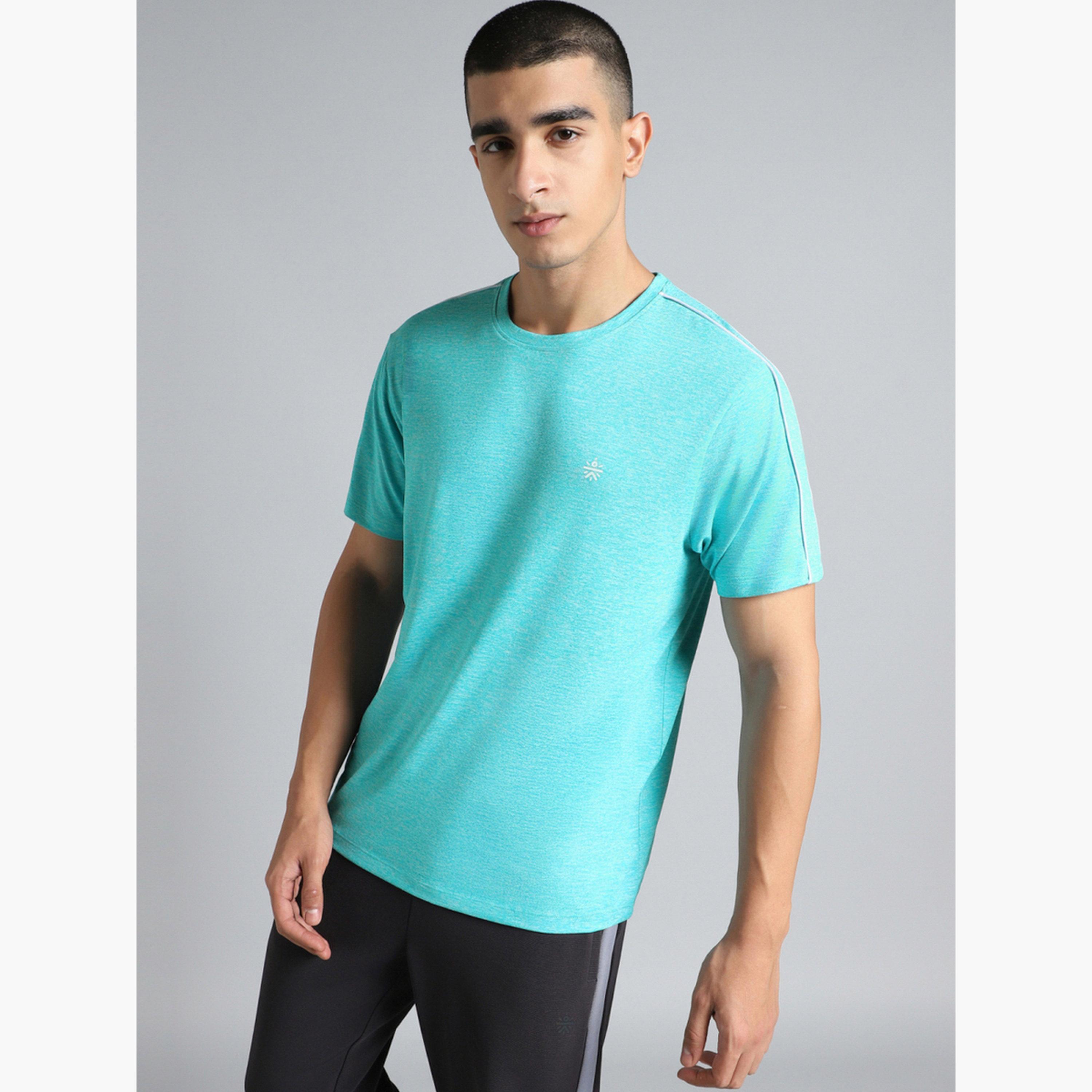 تيشيرت رجالي Active Day باللون الأزرق المائي بتقنية COMFORtech من Cult X Styli-men-clothing-sportswearandactivewear-tshirtsandpolos-image-4