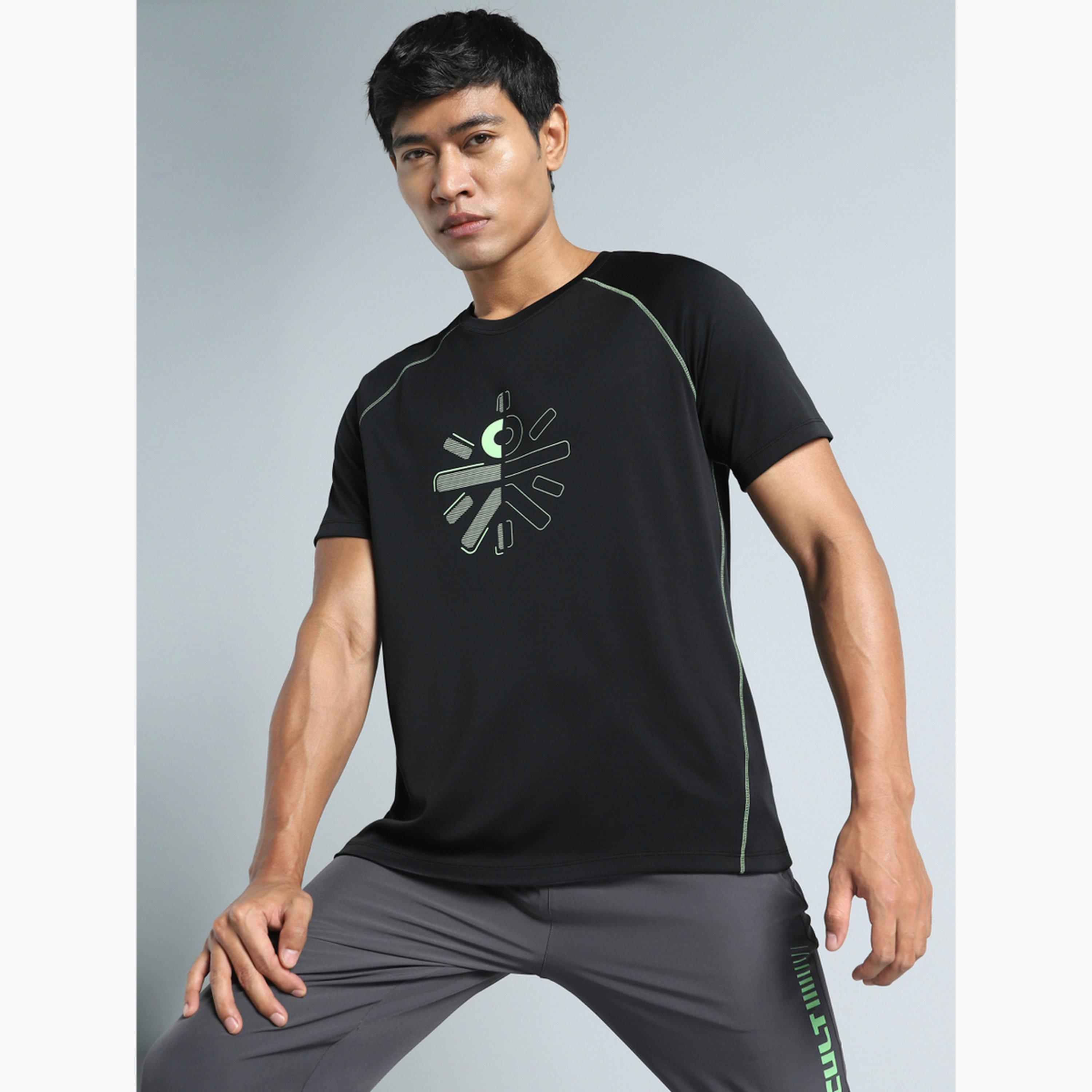 تيشيرت أداء رجالي أسود بعلامة Cult مصنوع من بوليستر معاد تدويره من Cult X Styli-men-clothing-sportswearandactivewear-tshirtsandpolos-image-4