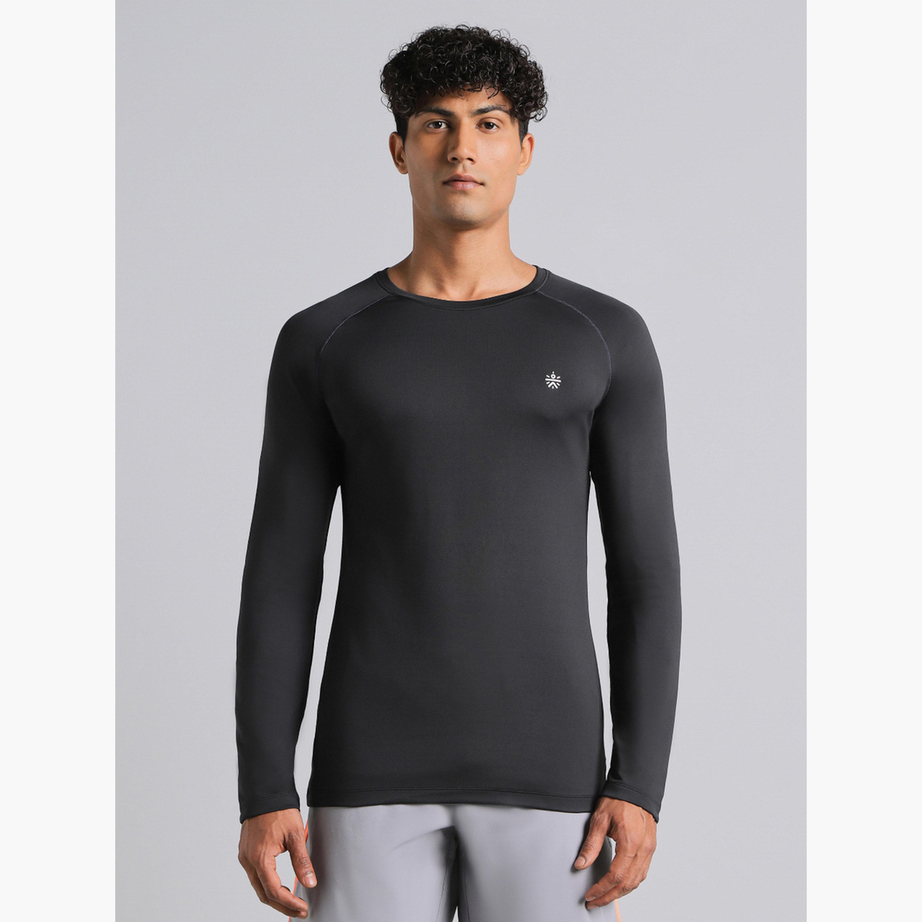تيشيرت أداء رجالي Build Up باللون الأسود مصنوع من بوليستر معاد تدويره من Cult X Styli-men-clothing-sportswearandactivewear-tshirtsandpolos-image-1