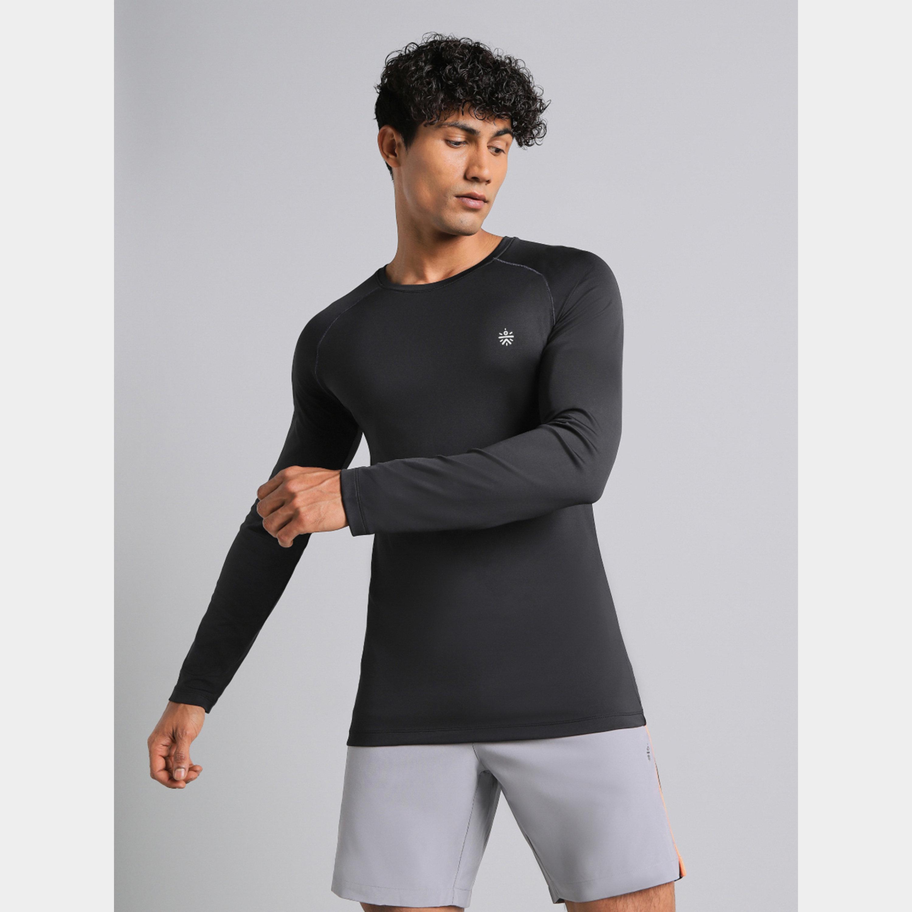تيشيرت أداء رجالي Build Up باللون الأسود مصنوع من بوليستر معاد تدويره من Cult X Styli-men-clothing-sportswearandactivewear-tshirtsandpolos-image-4