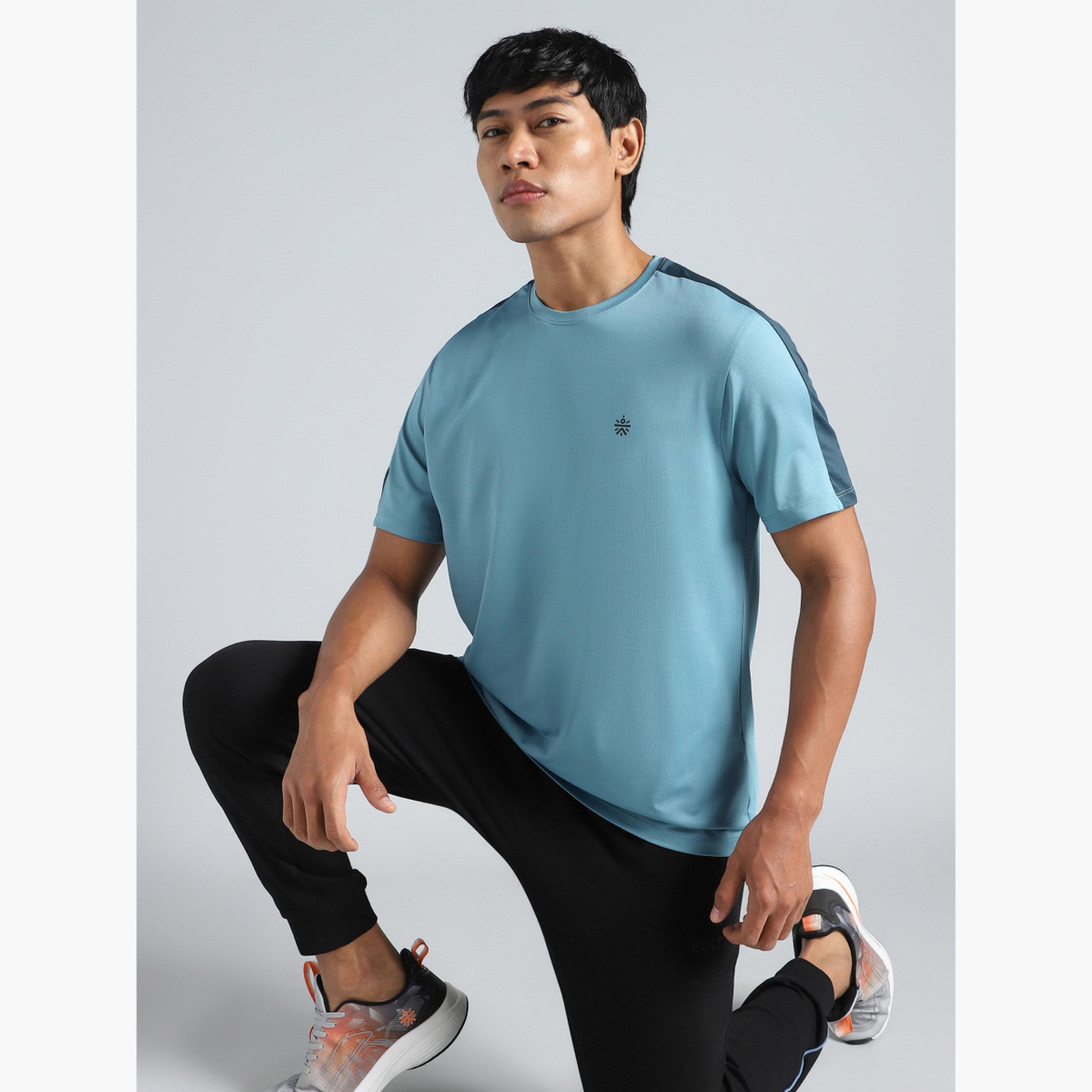 تيشيرت رجالي نشط باللون الأزرق من Cult X Styli-men-clothing-sportswearandactivewear-tshirtsandpolos-image-4