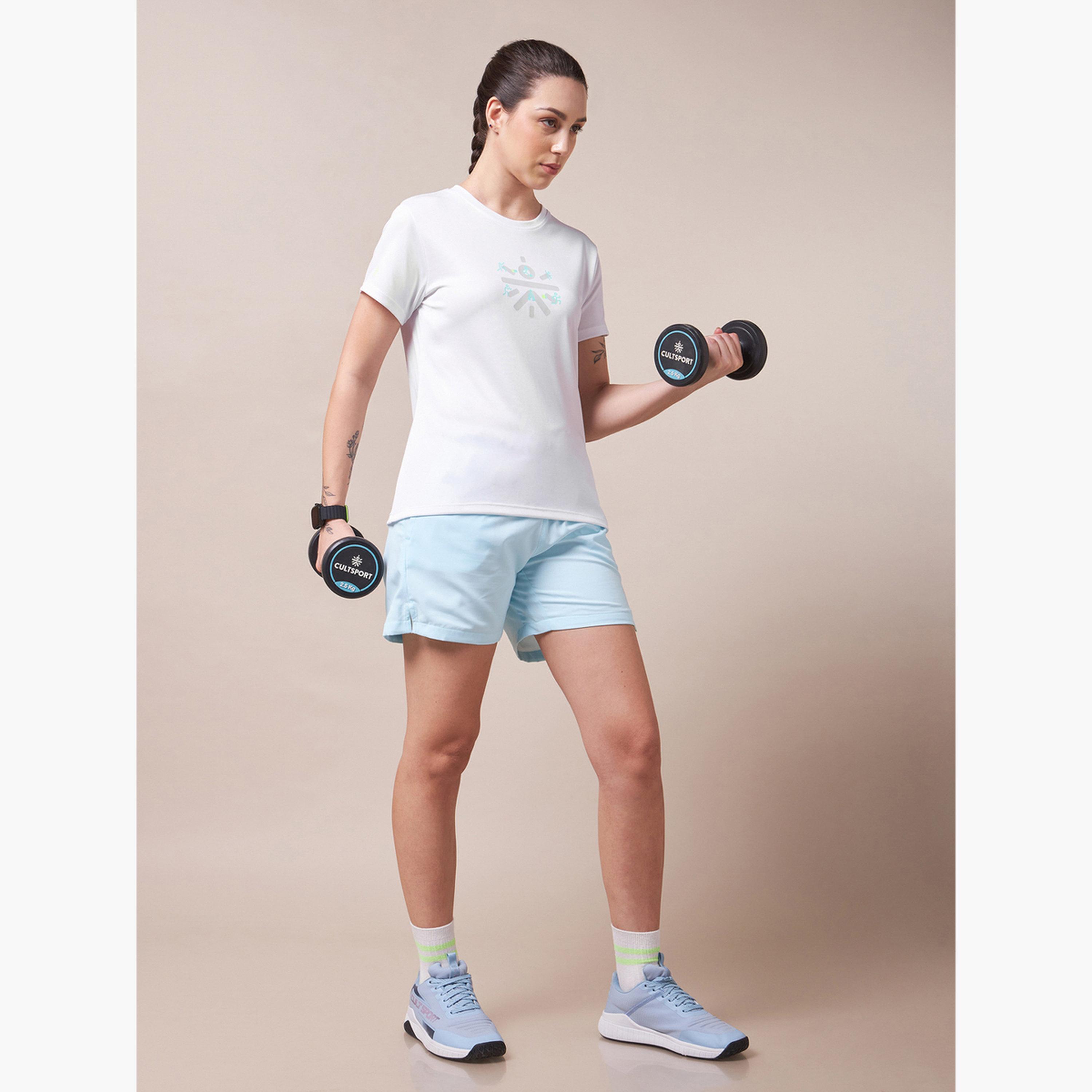 Cult X Styli Women's White Graphic Play Performance T-shirt-sports-women-clothing-tshirtsandvests-image-2
