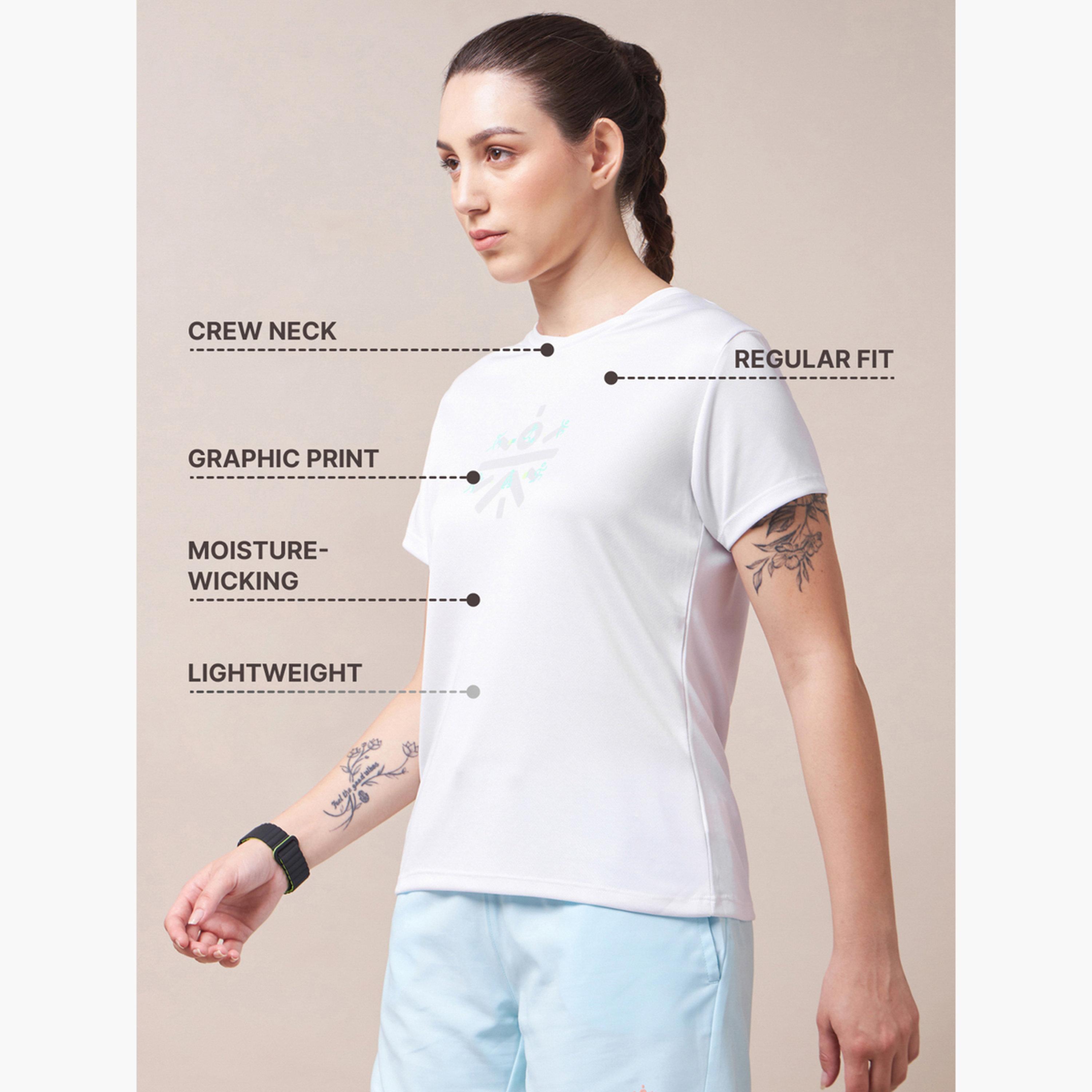 Cult X Styli Women's White Graphic Play Performance T-shirt-sports-women-clothing-tshirtsandvests-image-5