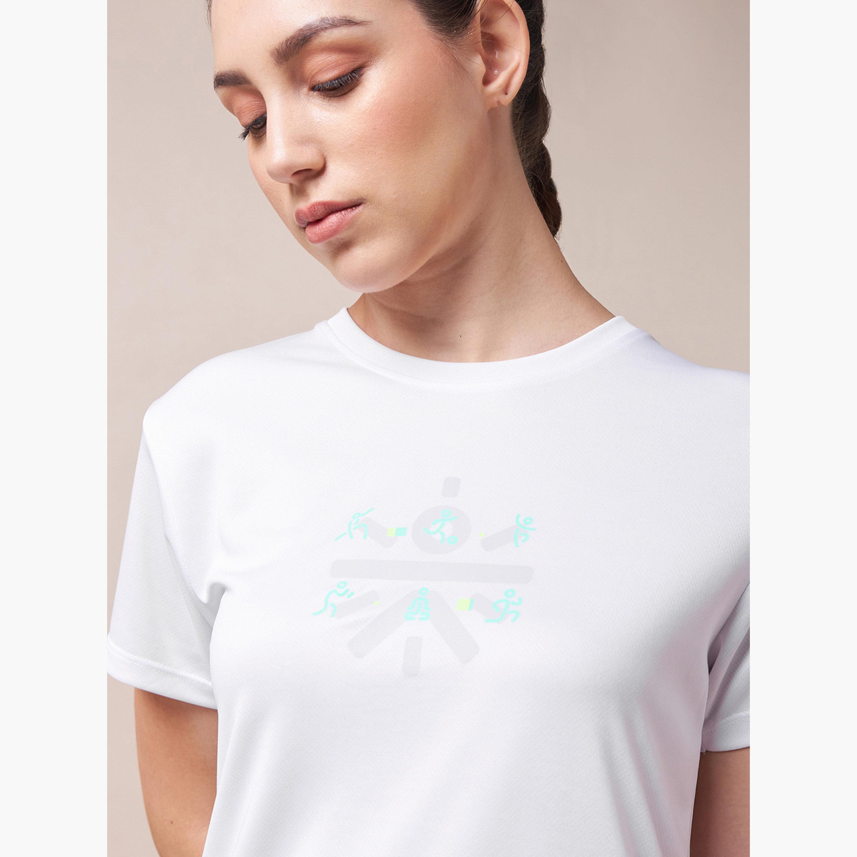 Cult X Styli Women's White Graphic Play Performance T-shirt-sports-women-clothing-tshirtsandvests-image-6