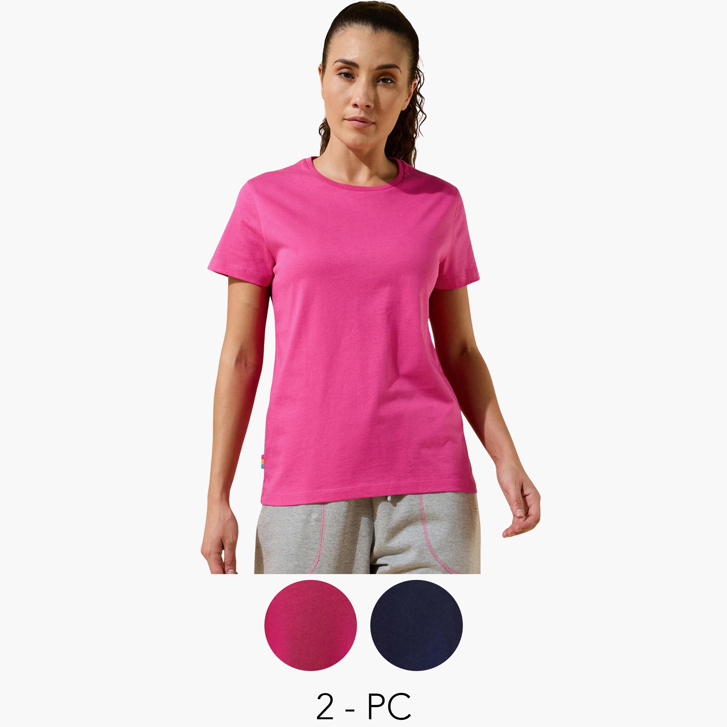 Cult X Styli Cult Essential Cotton Pack of 2 T-shirts-sports-women-clothing-tshirtsandvests-image-1