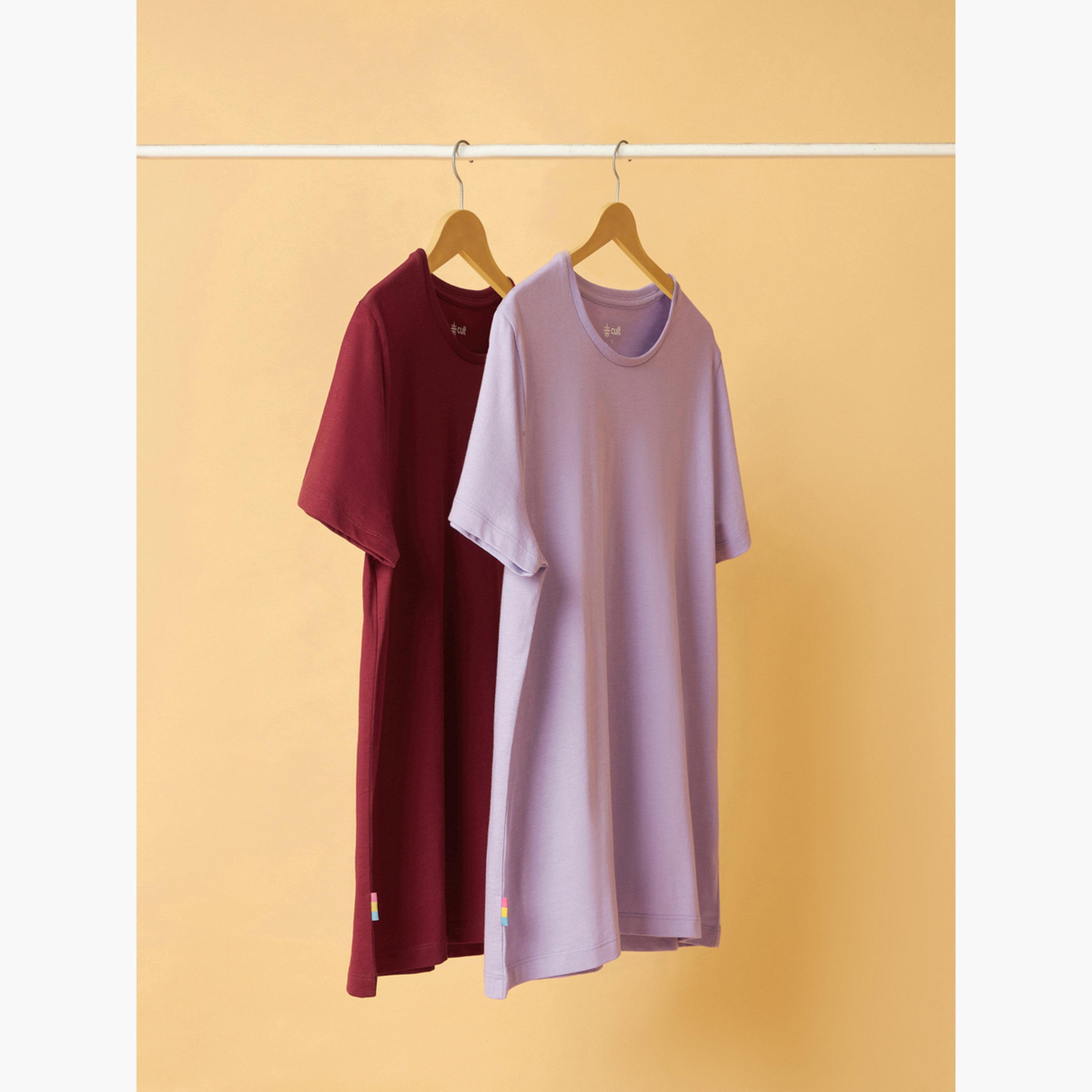 Cult X Styli Pack of 2 - Essential Cotton T-Shirt-sports-women-clothing-tshirtsandvests-image-7