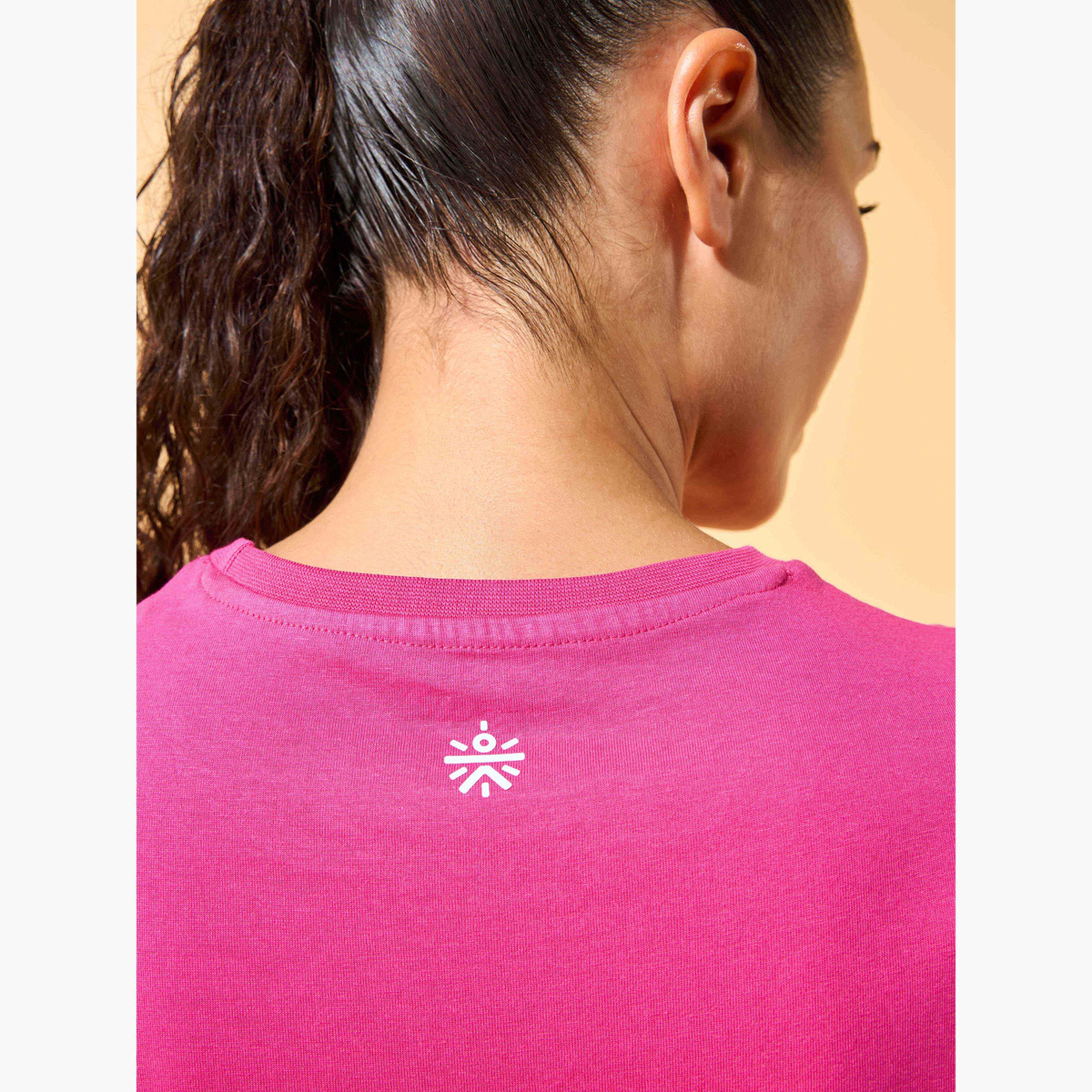 Cult X Styli Women Pink I Am Unique Print T-Shirt-sports-women-clothing-tshirtsandvests-image-6