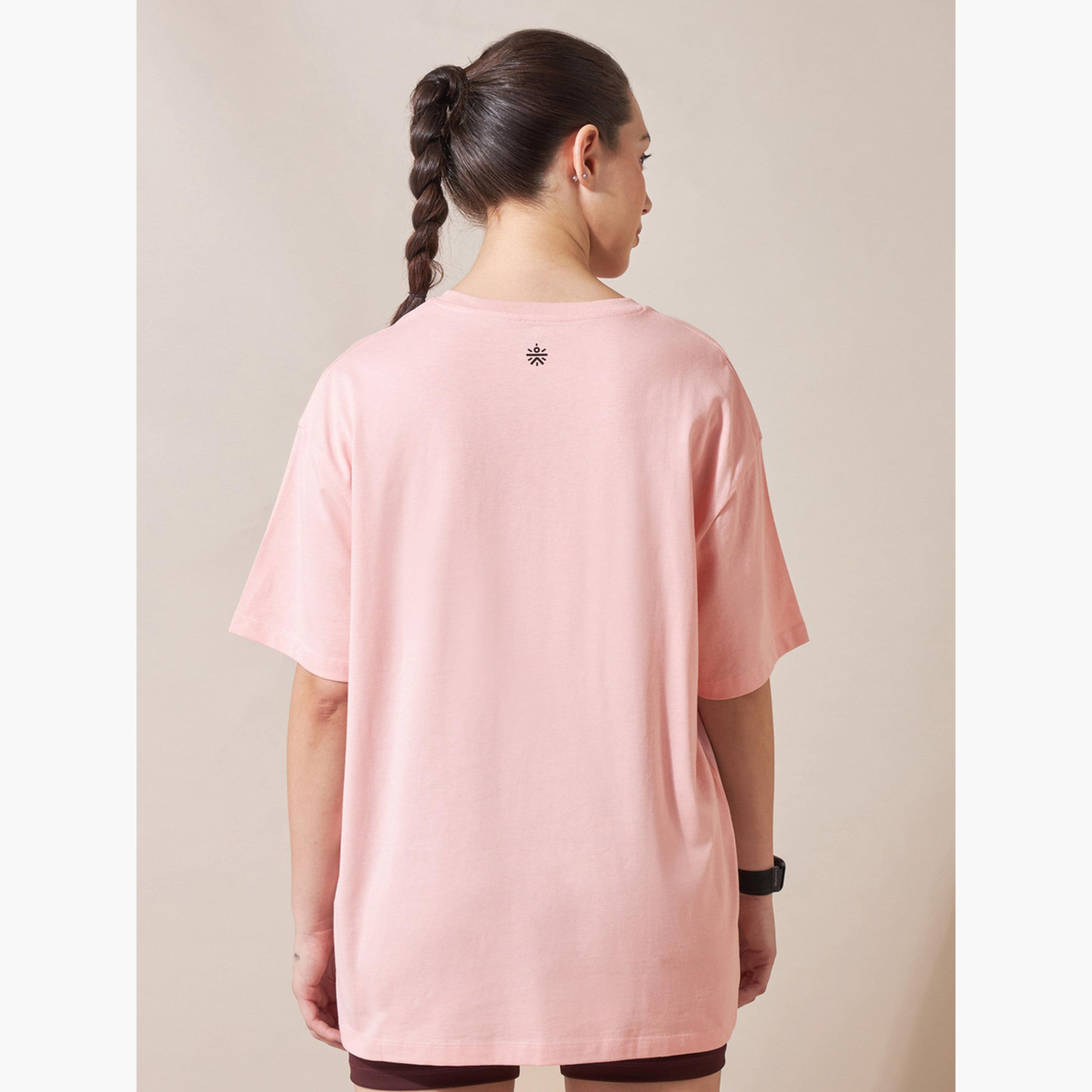 Cult X Styli Women's Pink Lounge Oversized Fit T-shirt-sports-women-clothing-tshirtsandvests-image-6
