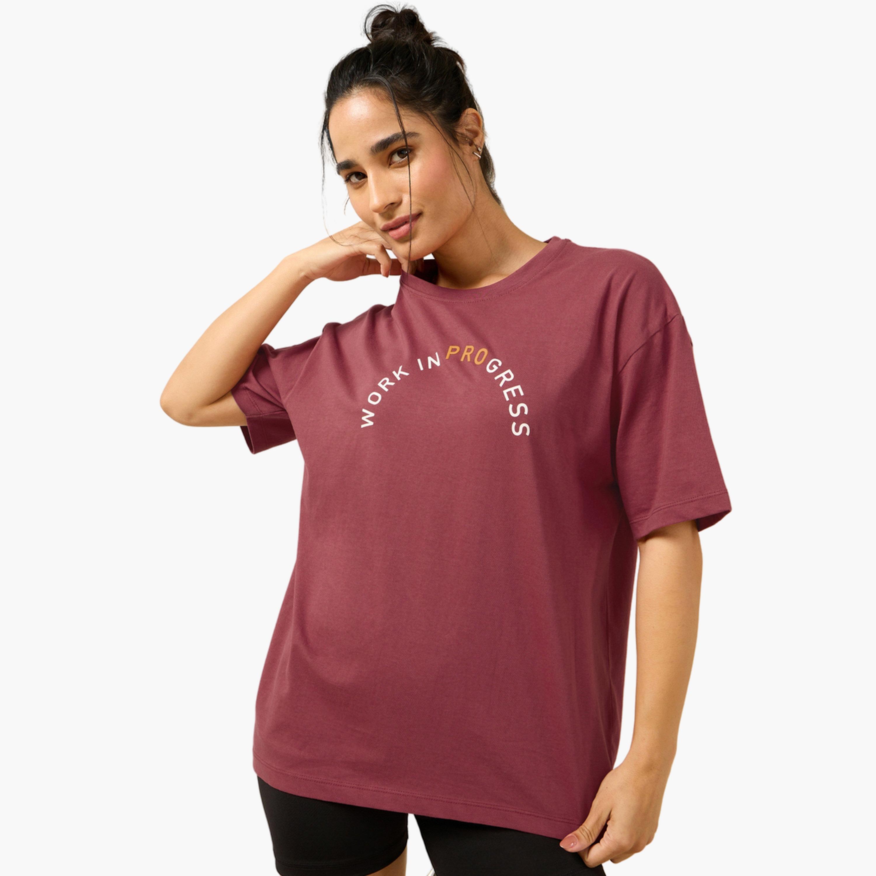 تيشرت قطني قصة واسعة-sports-women-clothing-tshirtsandvests-image-1