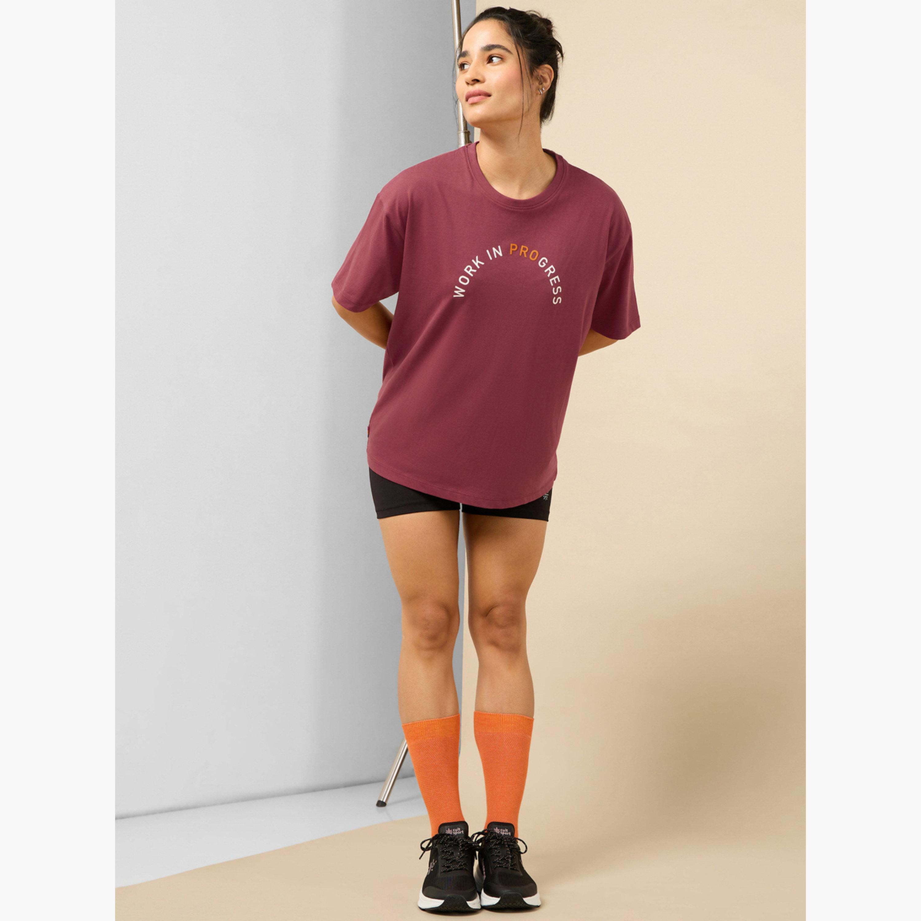 تيشرت قطني قصة واسعة-sports-women-clothing-tshirtsandvests-image-3