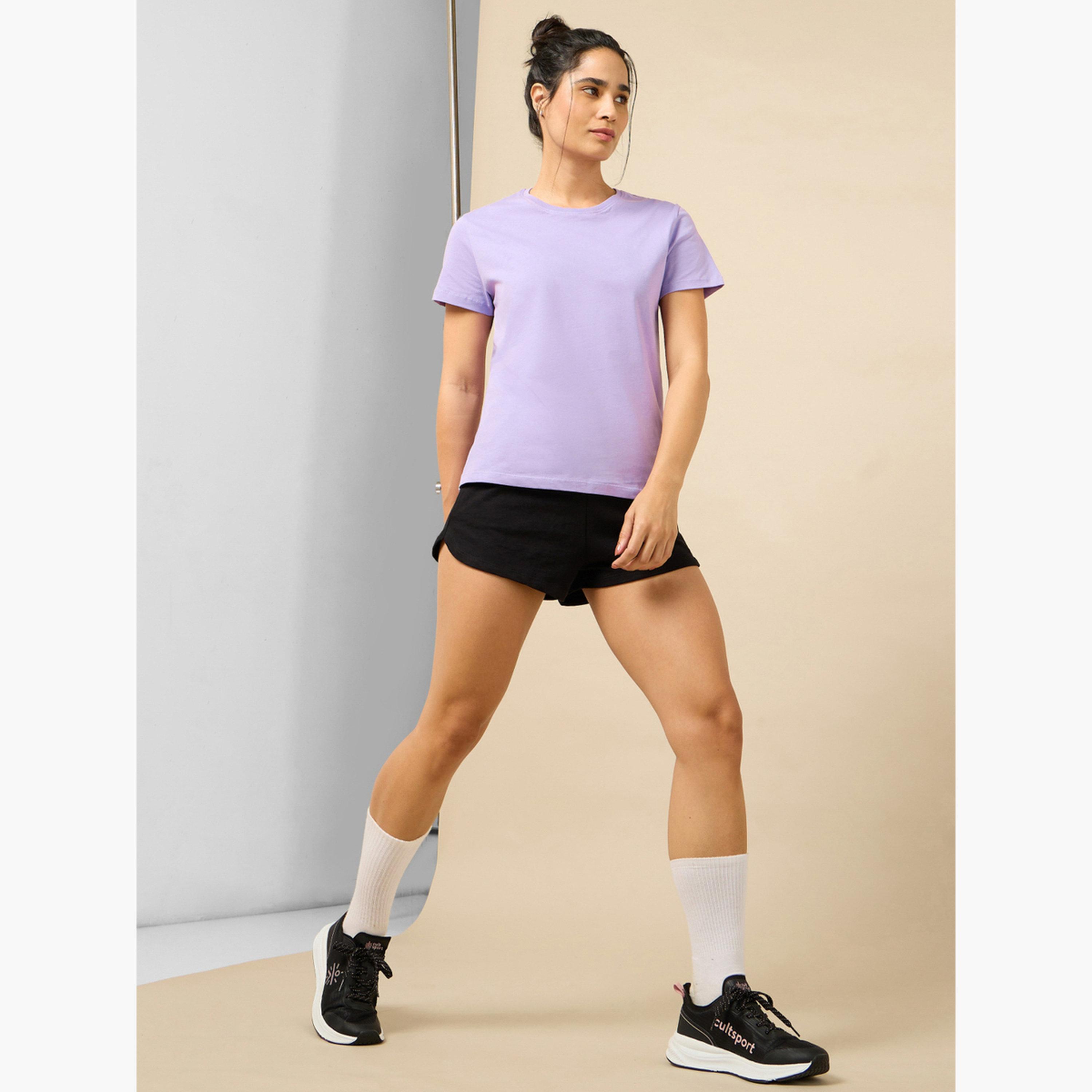Cult X Styli Pack of 2 - Essential Cotton T-Shirt-sports-women-clothing-tshirtsandvests-image-2