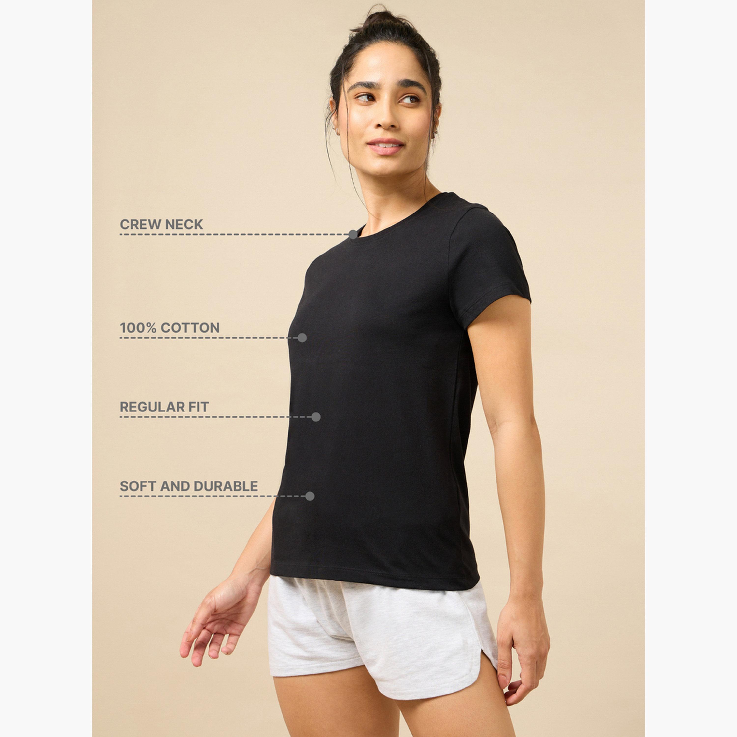 طقم قطعتين تيشرت قطني أساسي-sports-women-clothing-tshirtsandvests-image-6