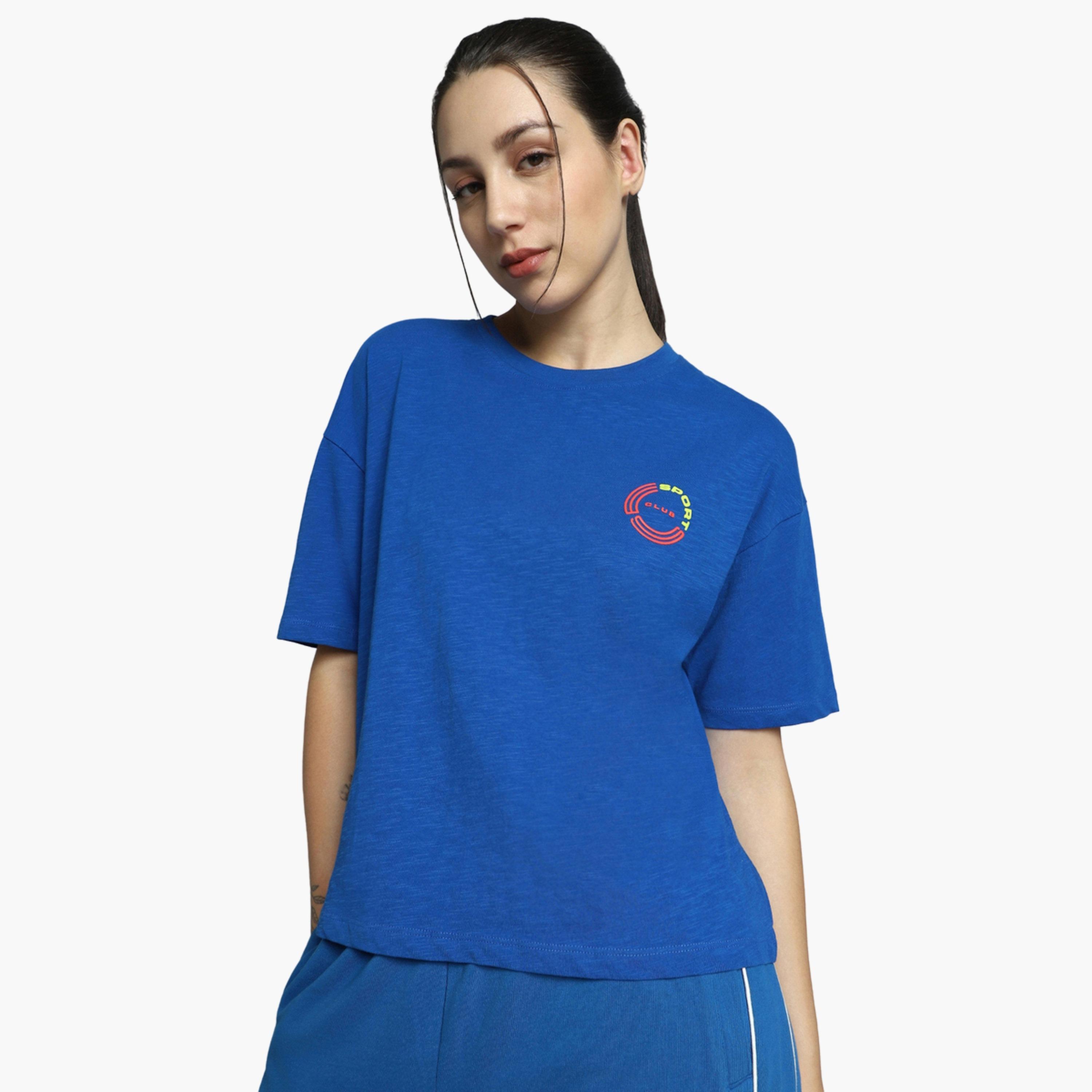 تيشرت نادي رياضي قصة مريحة-sports-women-clothing-tshirtsandvests-image-1