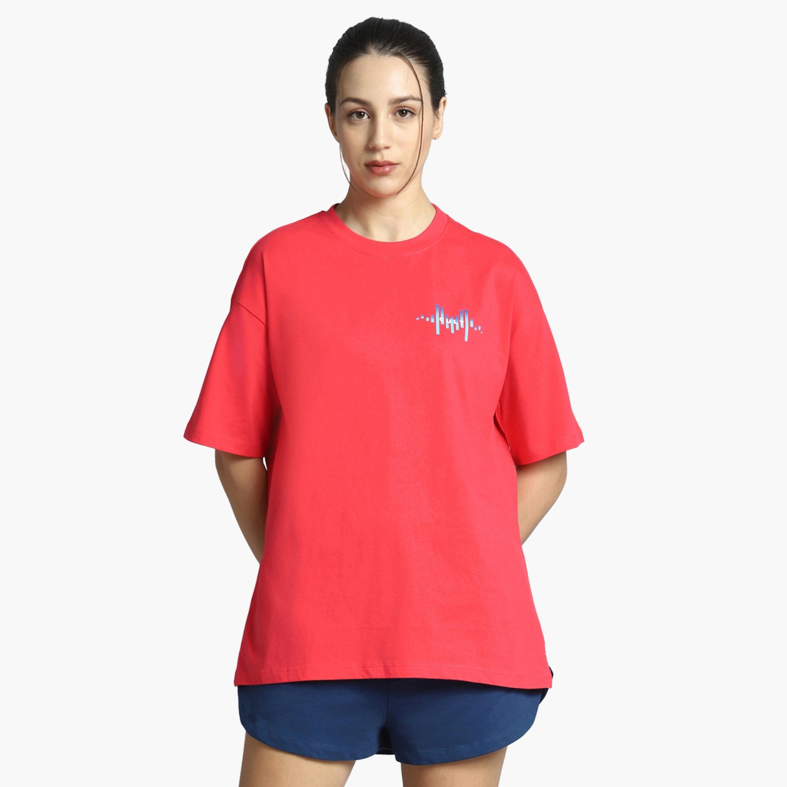 تيشرت مطبوع قصة واسعة-sports-women-clothing-tshirtsandvests-image-1