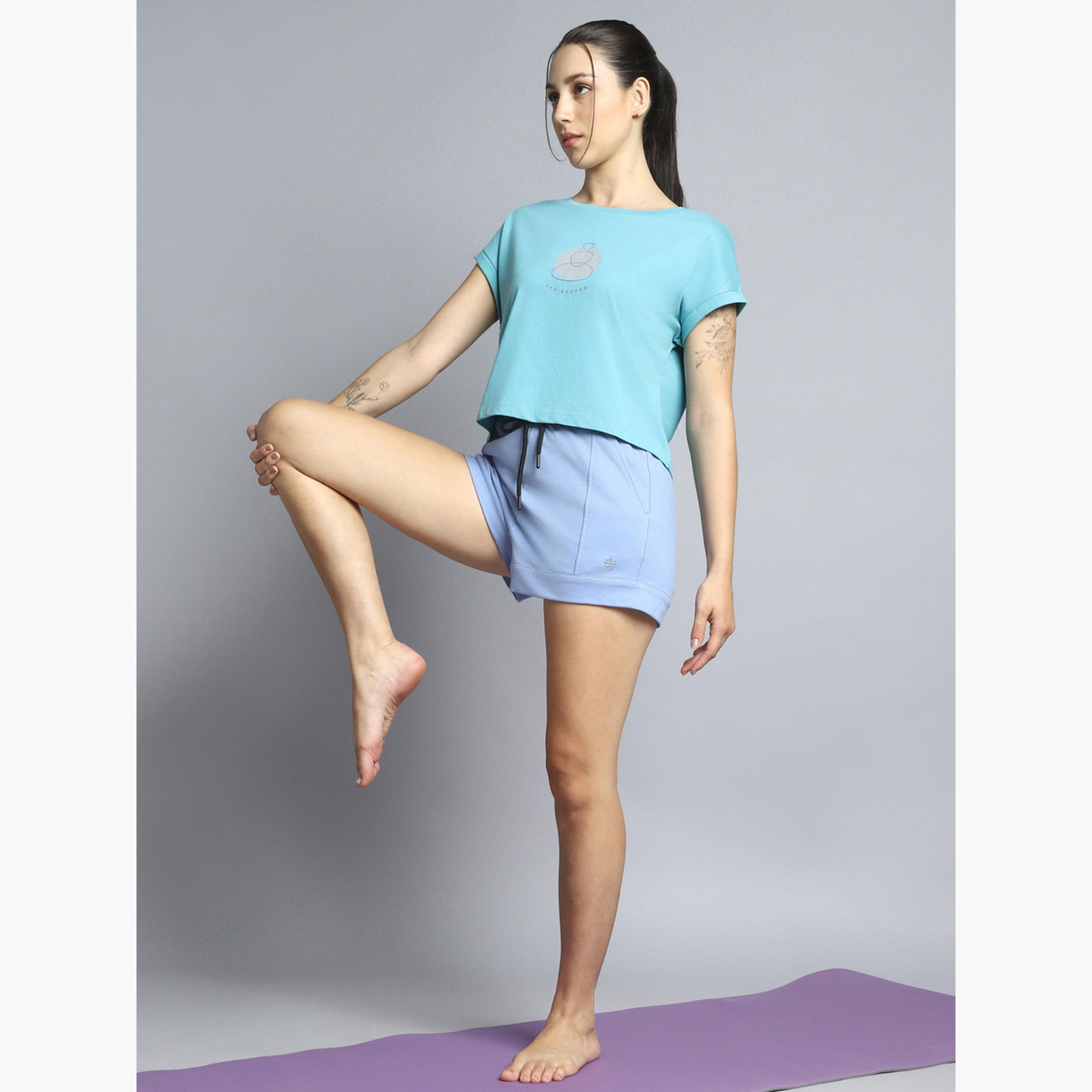 Cult X Styli Women Green Yoga Harmony Graphic T-Shirt-sports-women-clothing-tshirtsandvests-image-2