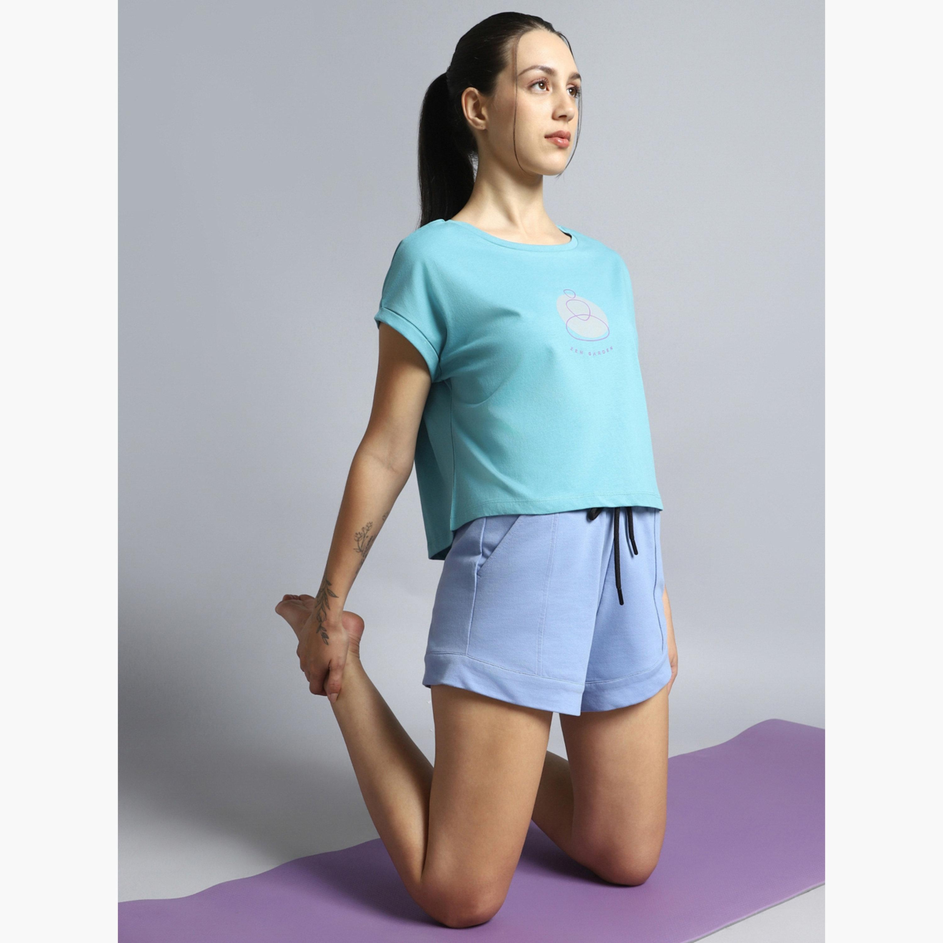 Cult X Styli Women Green Yoga Harmony Graphic T-Shirt-sports-women-clothing-tshirtsandvests-image-4