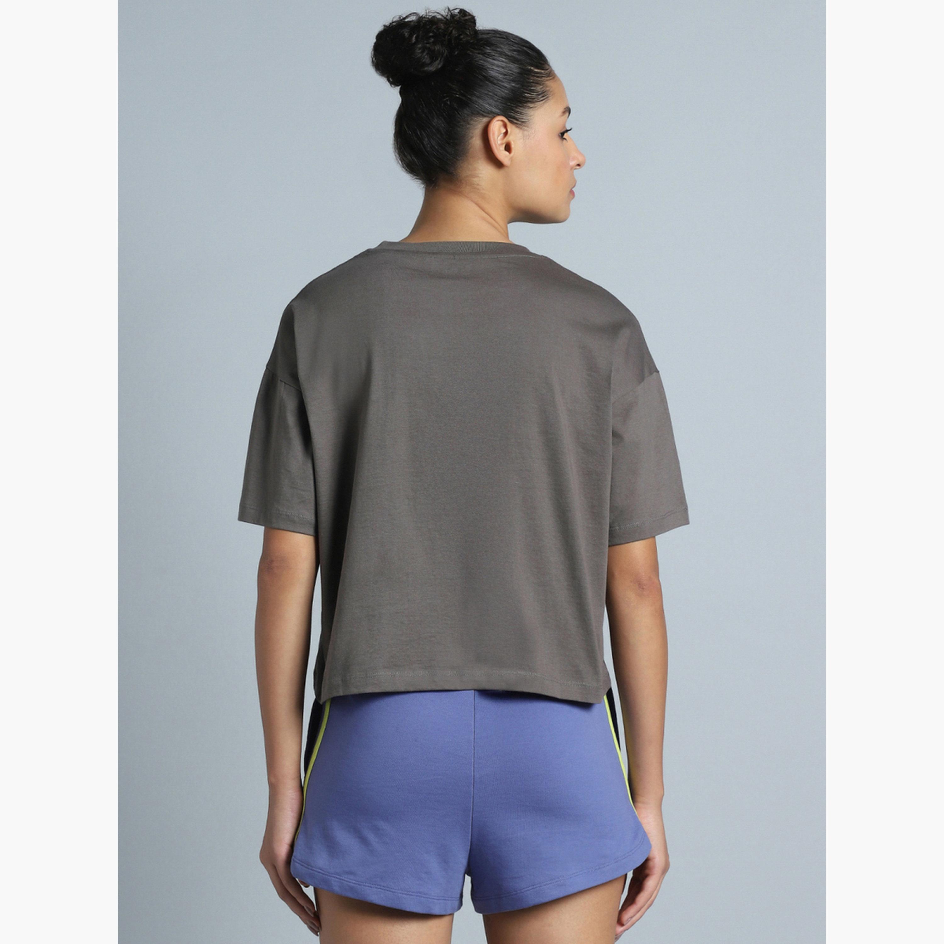 Cult X Styli Women Grey Branding Cropped T-Shirt-sports-women-clothing-tshirtsandvests-image-6