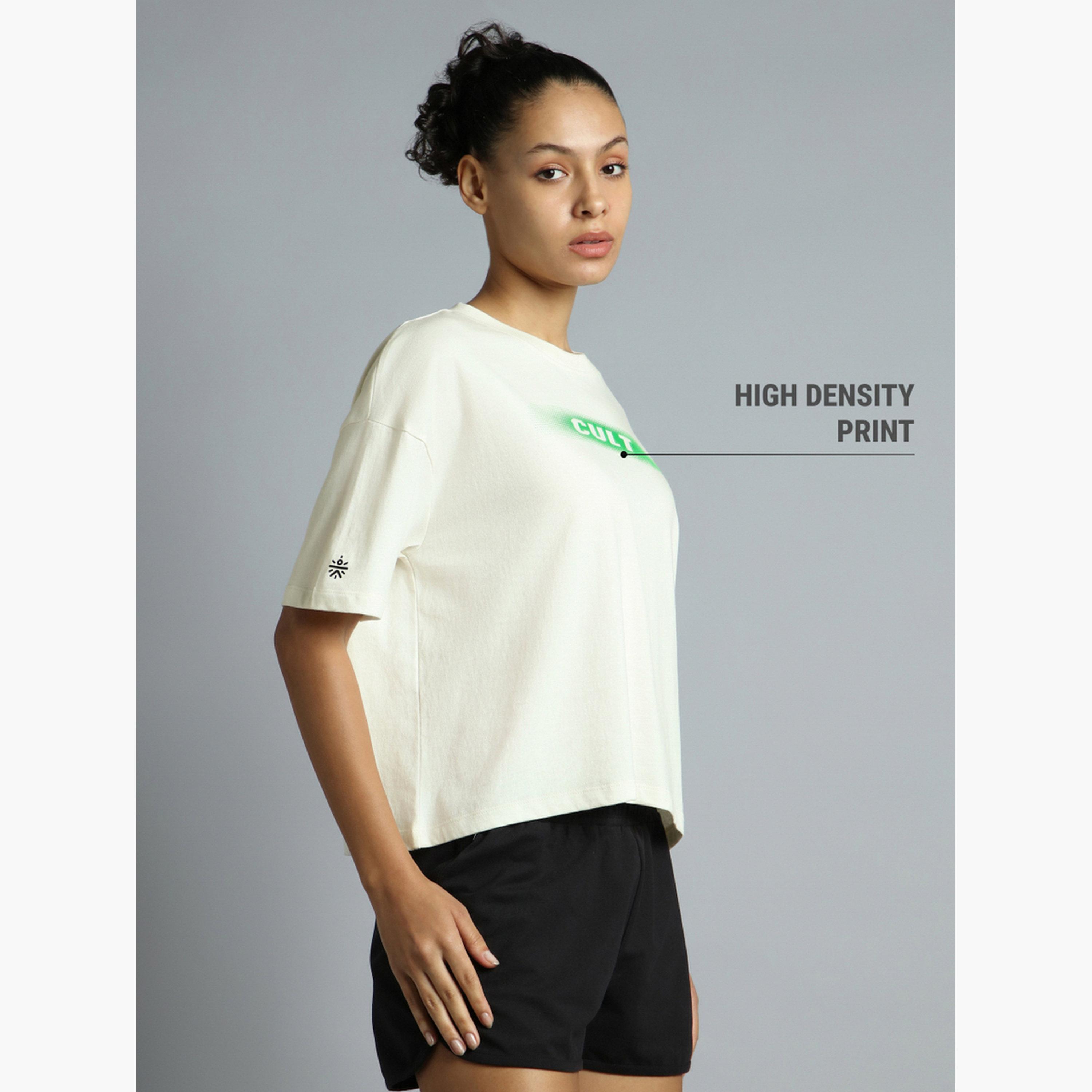 تيشيرت نسائي قصير بعلامة تجارية باللون الأبيض من Cult X Styli-sports-women-clothing-tshirtsandvests-image-5