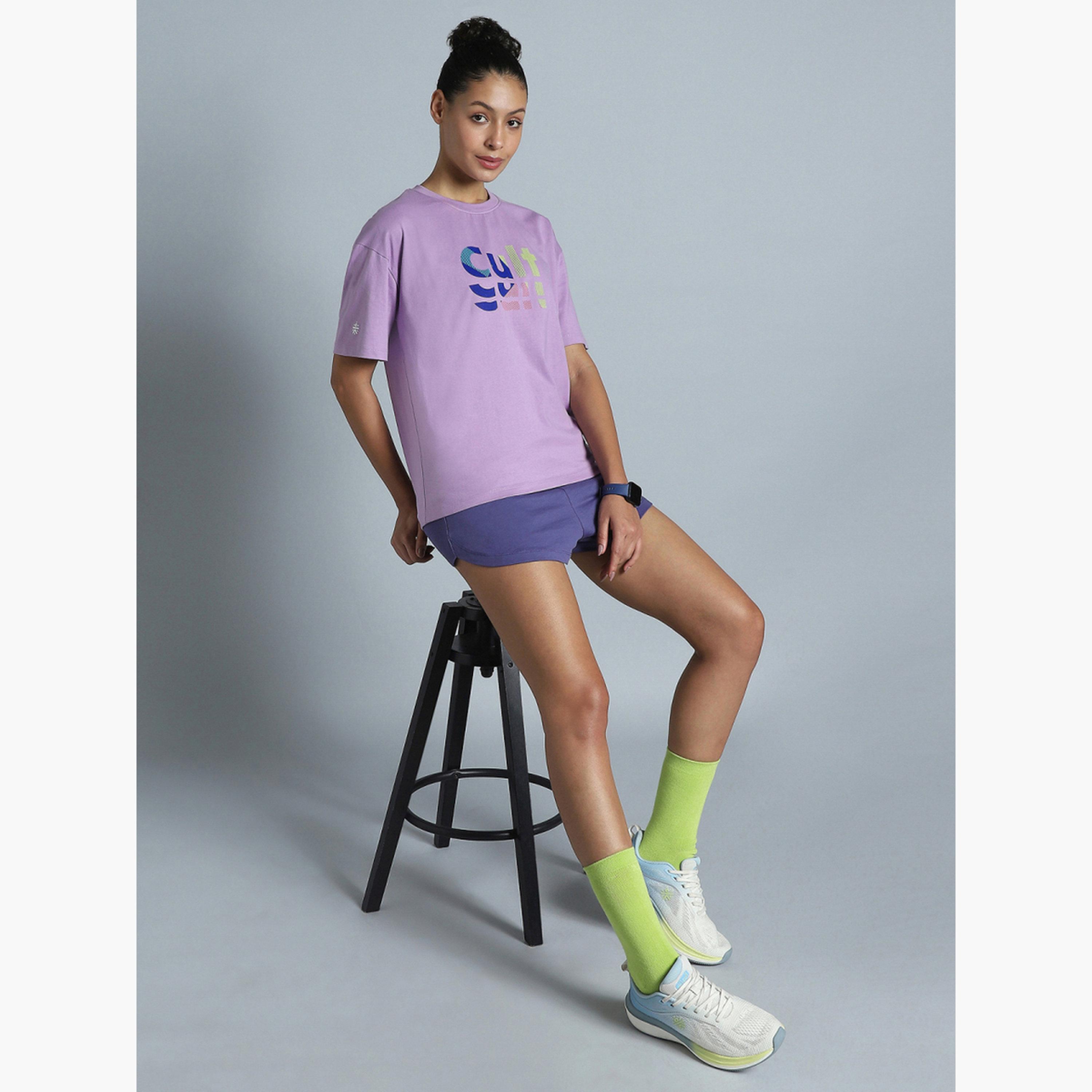 تيشرت قصة واسعة بطبعة العلامة التجارية-sports-women-clothing-tshirtsandvests-image-3
