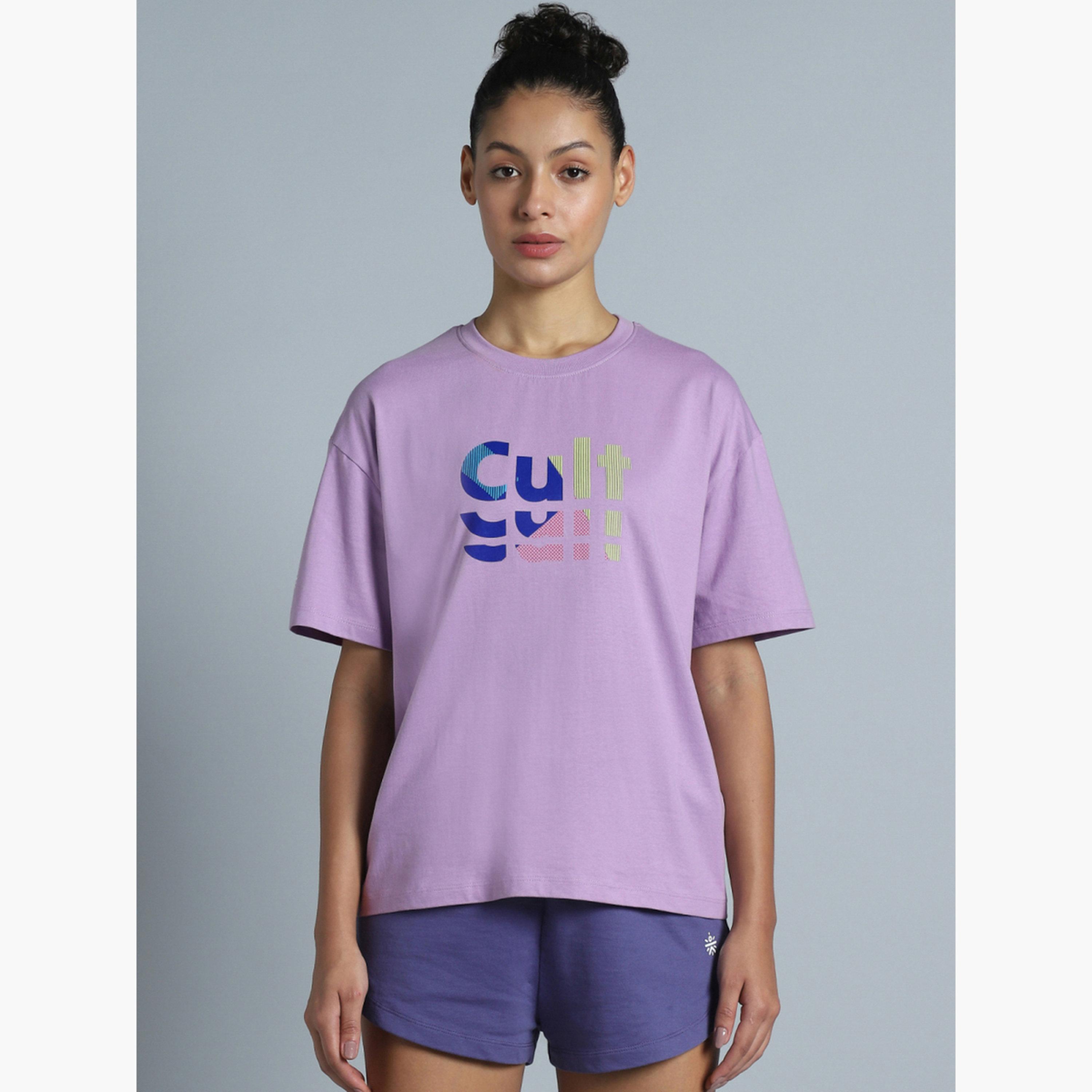تيشرت قصة واسعة بطبعة العلامة التجارية-sports-women-clothing-tshirtsandvests-image-4