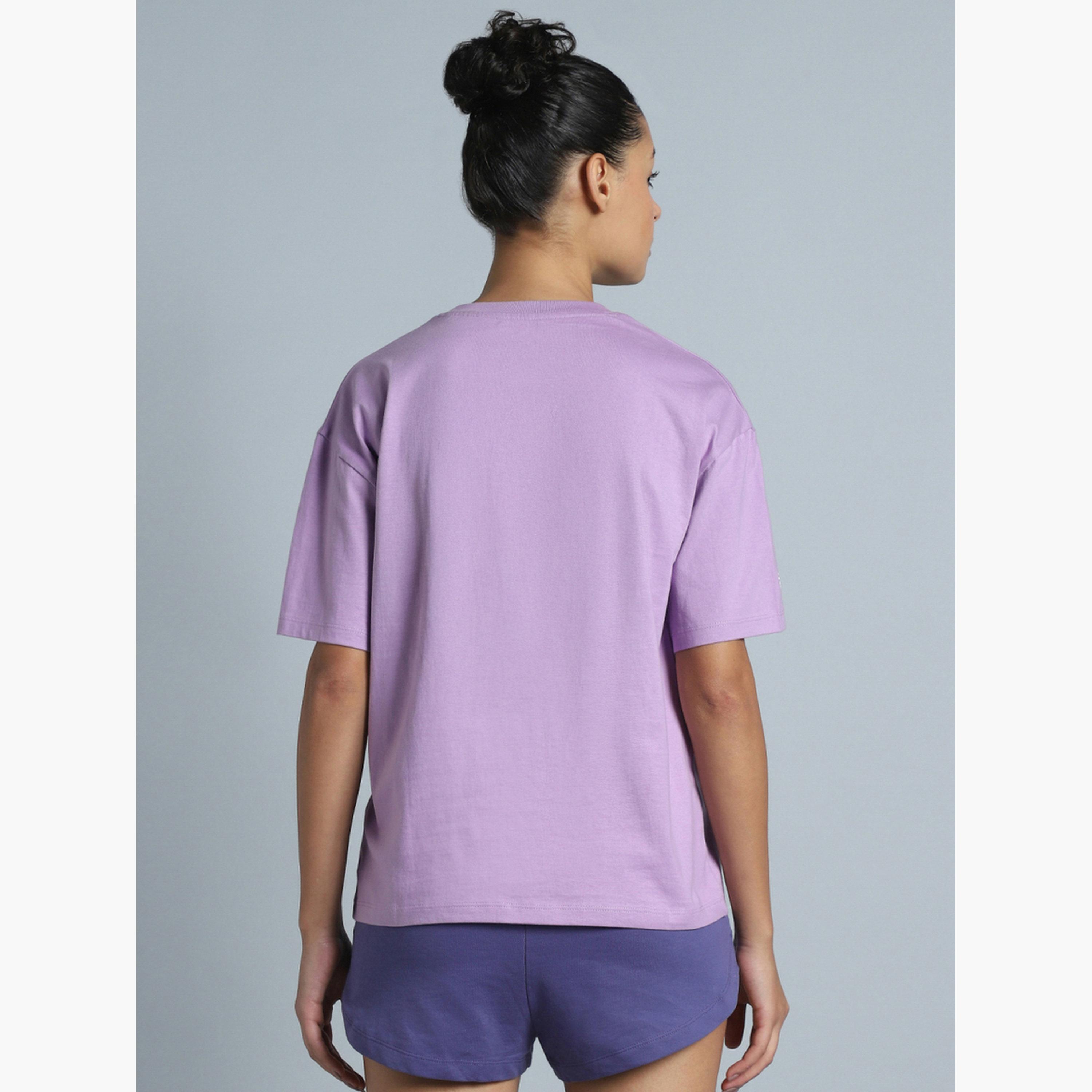 تيشرت قصة واسعة بطبعة العلامة التجارية-sports-women-clothing-tshirtsandvests-image-6