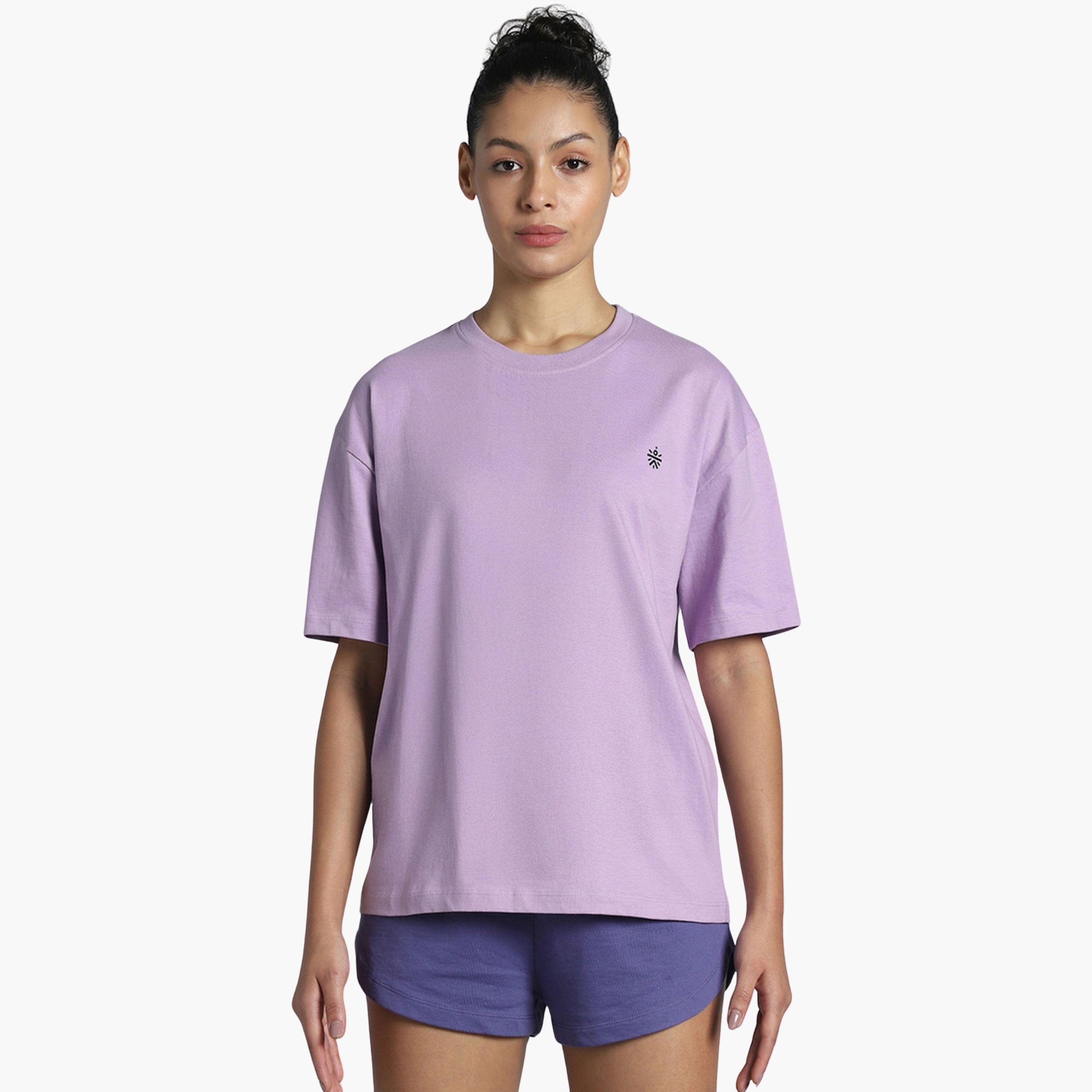 Cult X Styli Women's Purple Back Print Relaxed Fit T-shirt-sports-women-clothing-tshirtsandvests-image-1