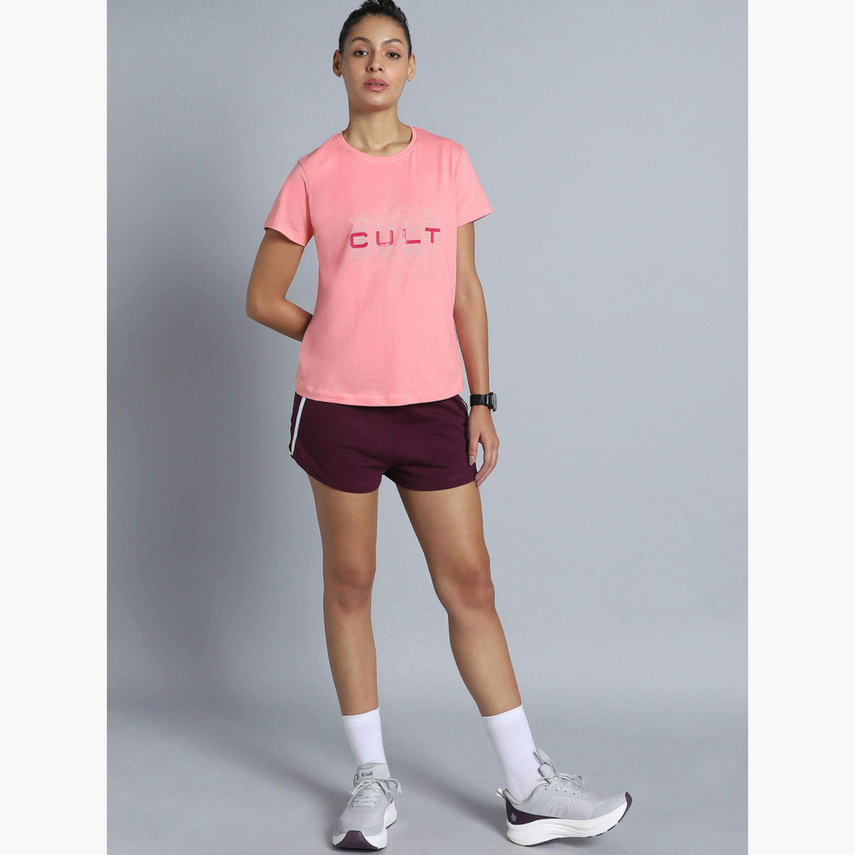 Cult X Styli Women's Pink Brand Carrier T-shirt-sports-women-clothing-tshirtsandvests-image-2