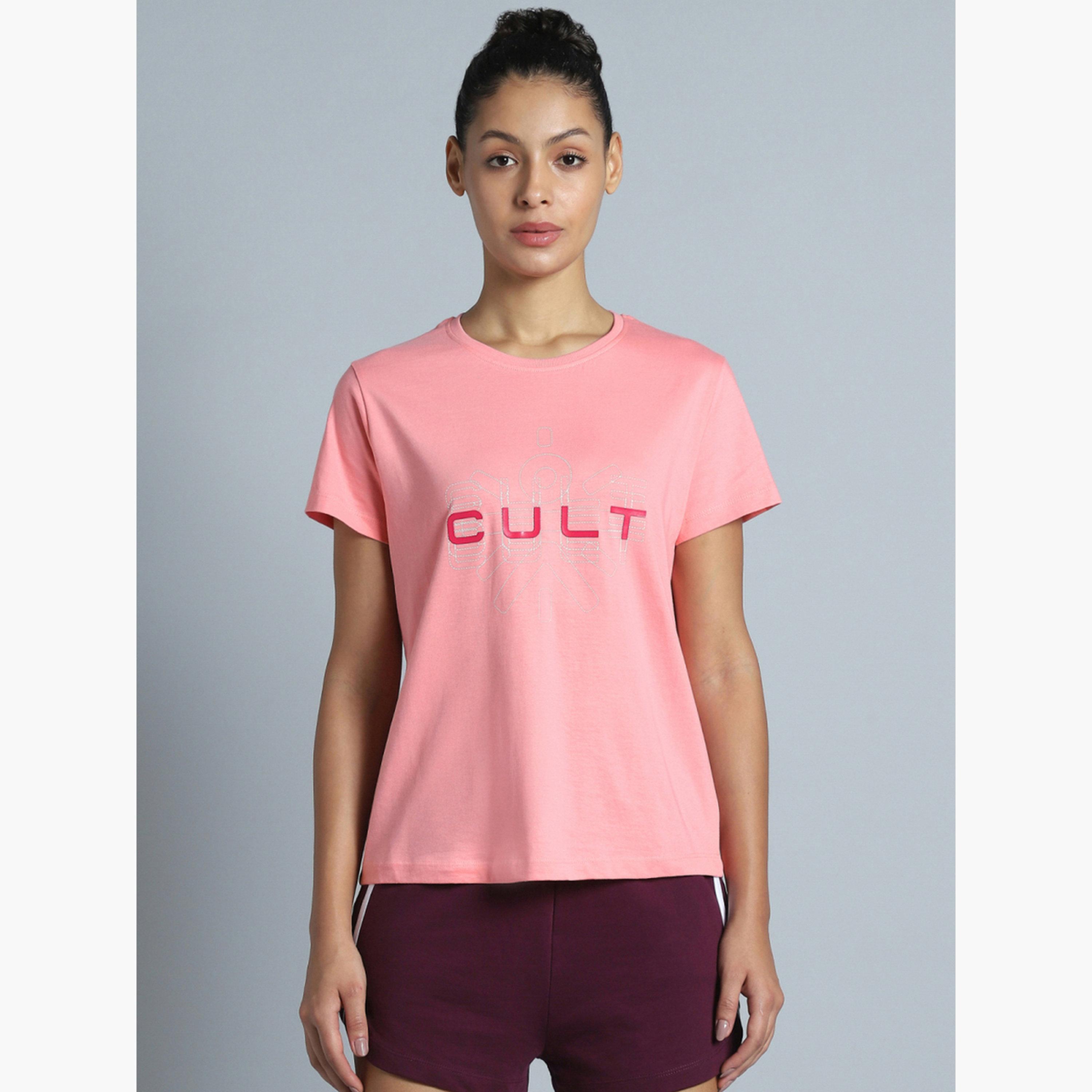 Cult X Styli Women's Pink Brand Carrier T-shirt-sports-women-clothing-tshirtsandvests-image-4