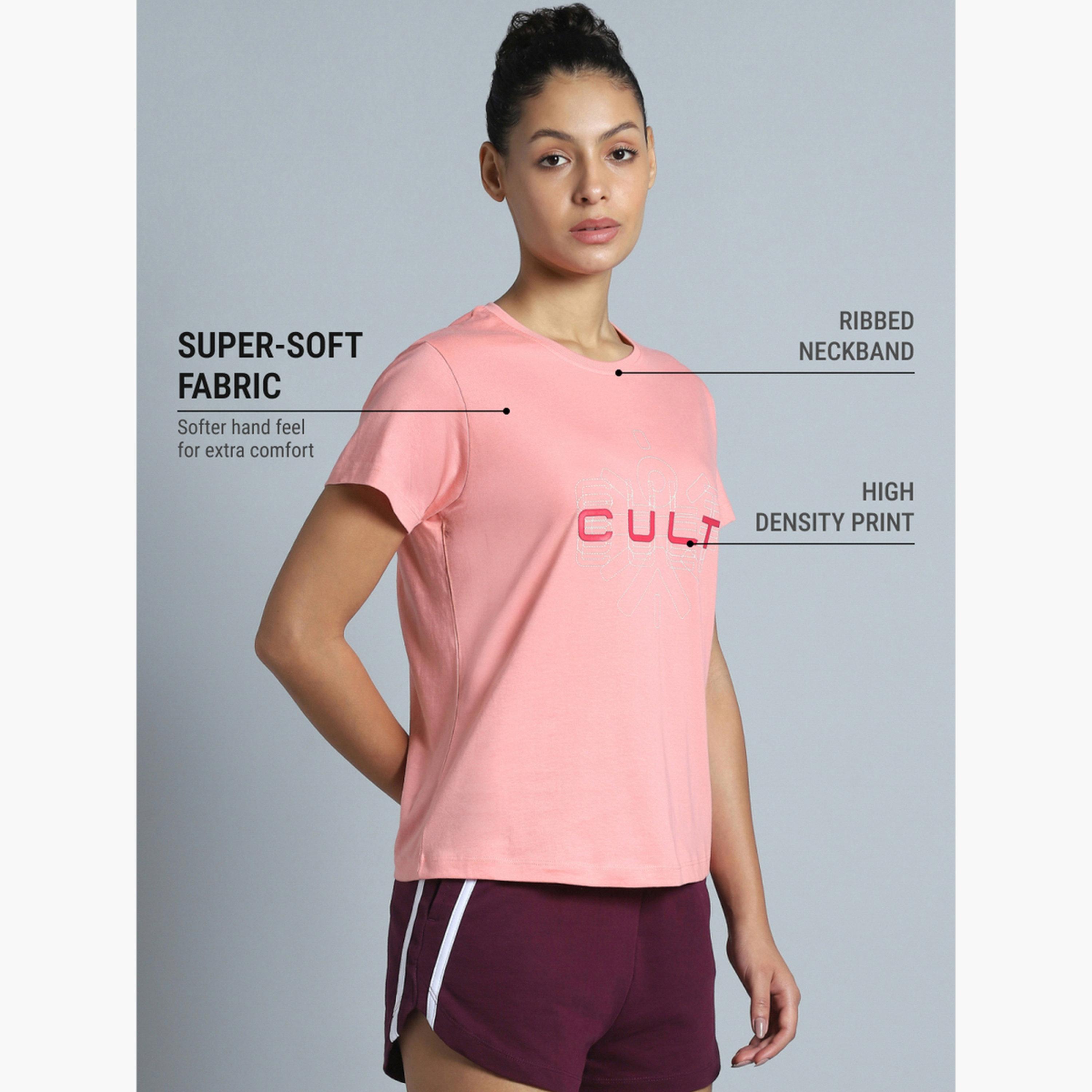 Cult X Styli Women's Pink Brand Carrier T-shirt-sports-women-clothing-tshirtsandvests-image-5