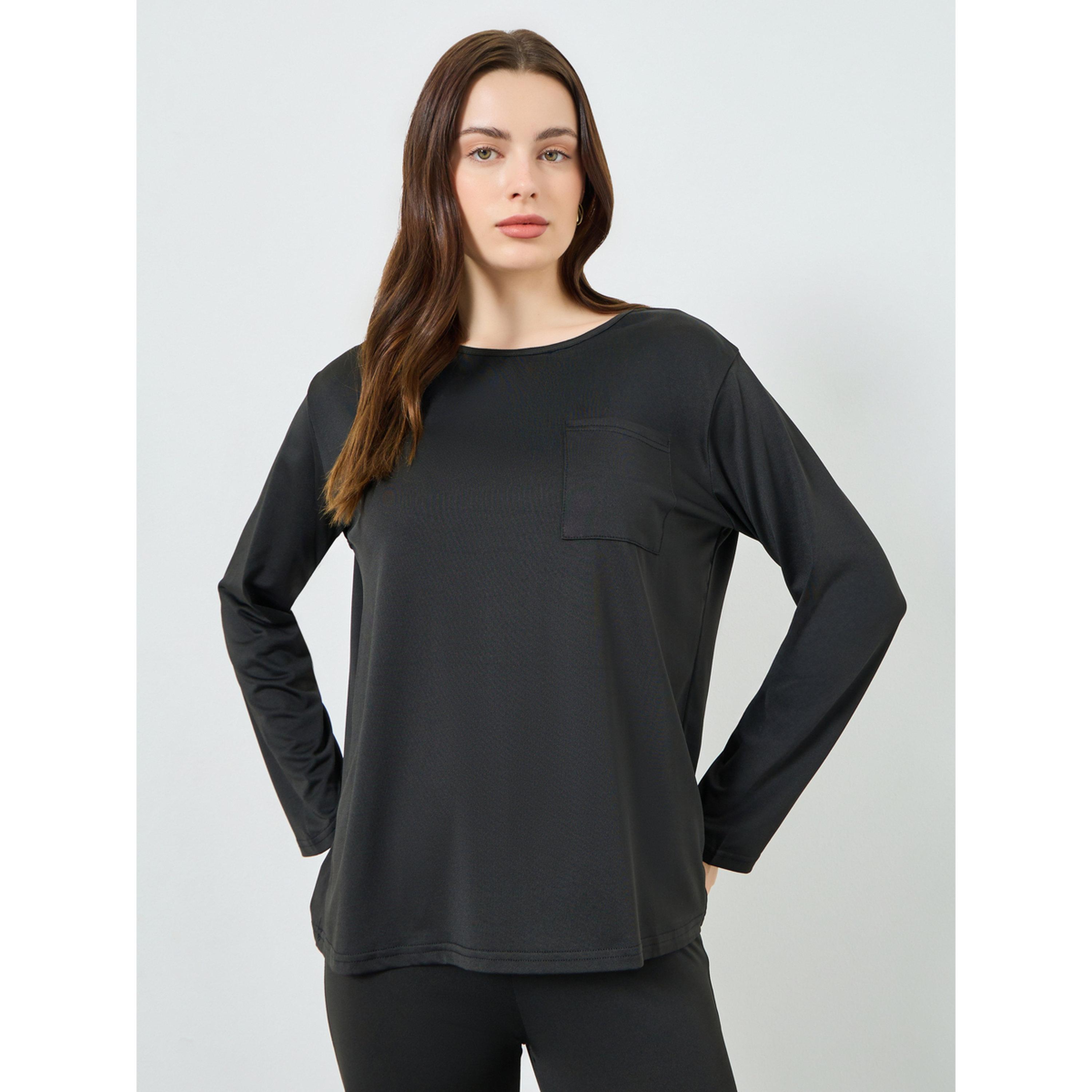 طقم منسق من تيشيرت بقصة مريحة وليقنز-women-clothing-coordsets-image-2