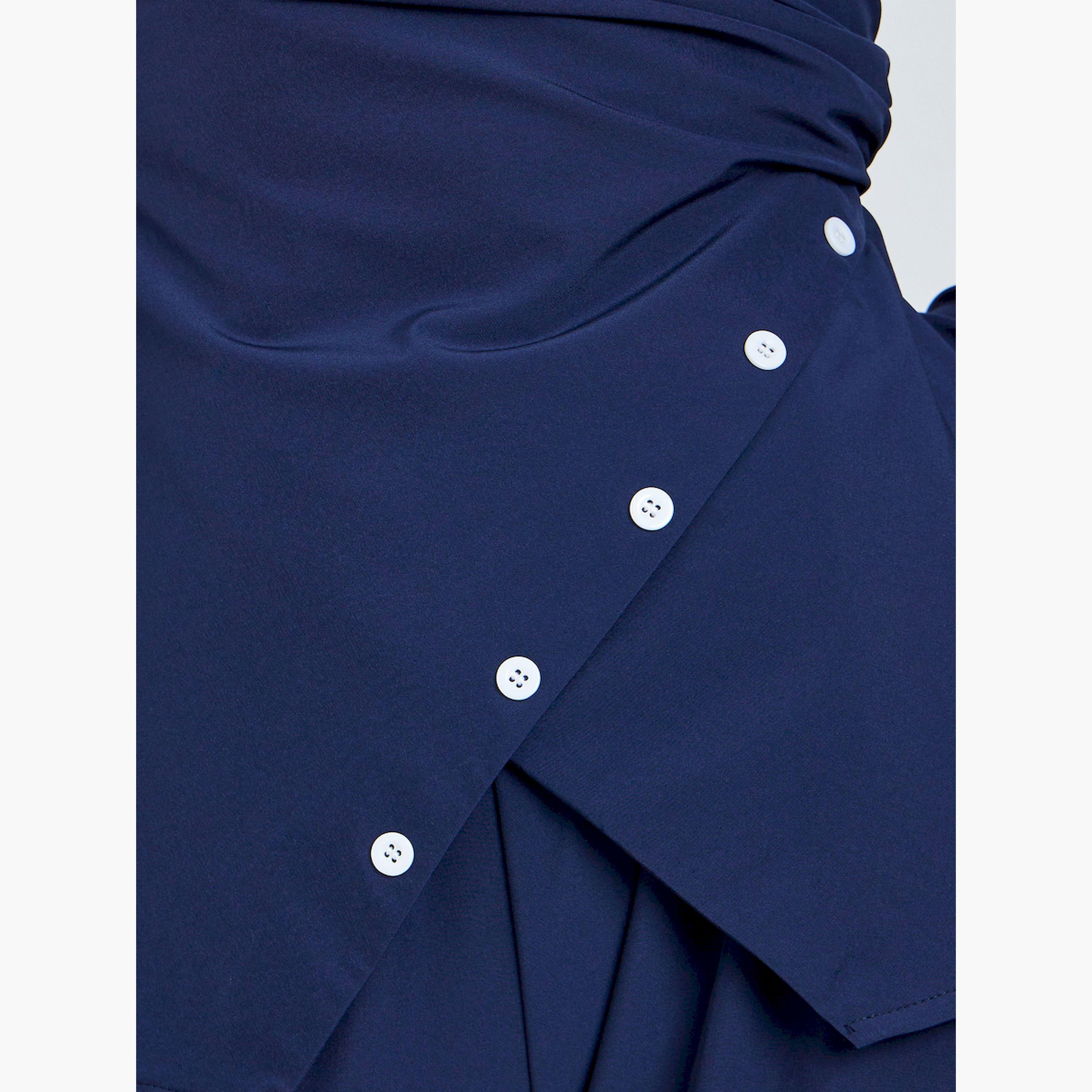 طقم منسق من بنطال وبلوزة بنمط لف وحافة غير متماثلة-women-clothing-coordsets-image-6