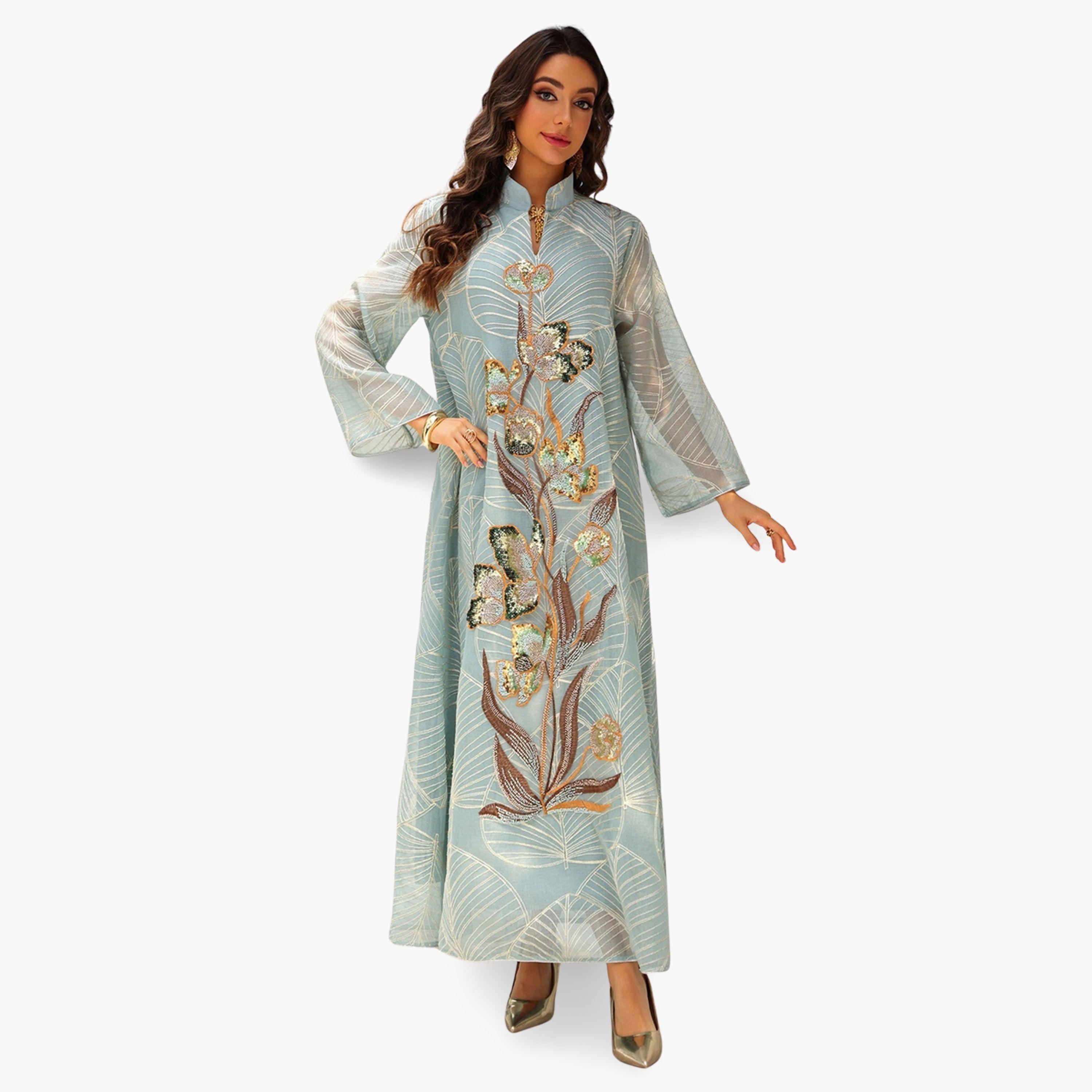Take Two Women Textured Embellished Sequined Jalabiya-women-arabicclothing-jalabiyas-image-6