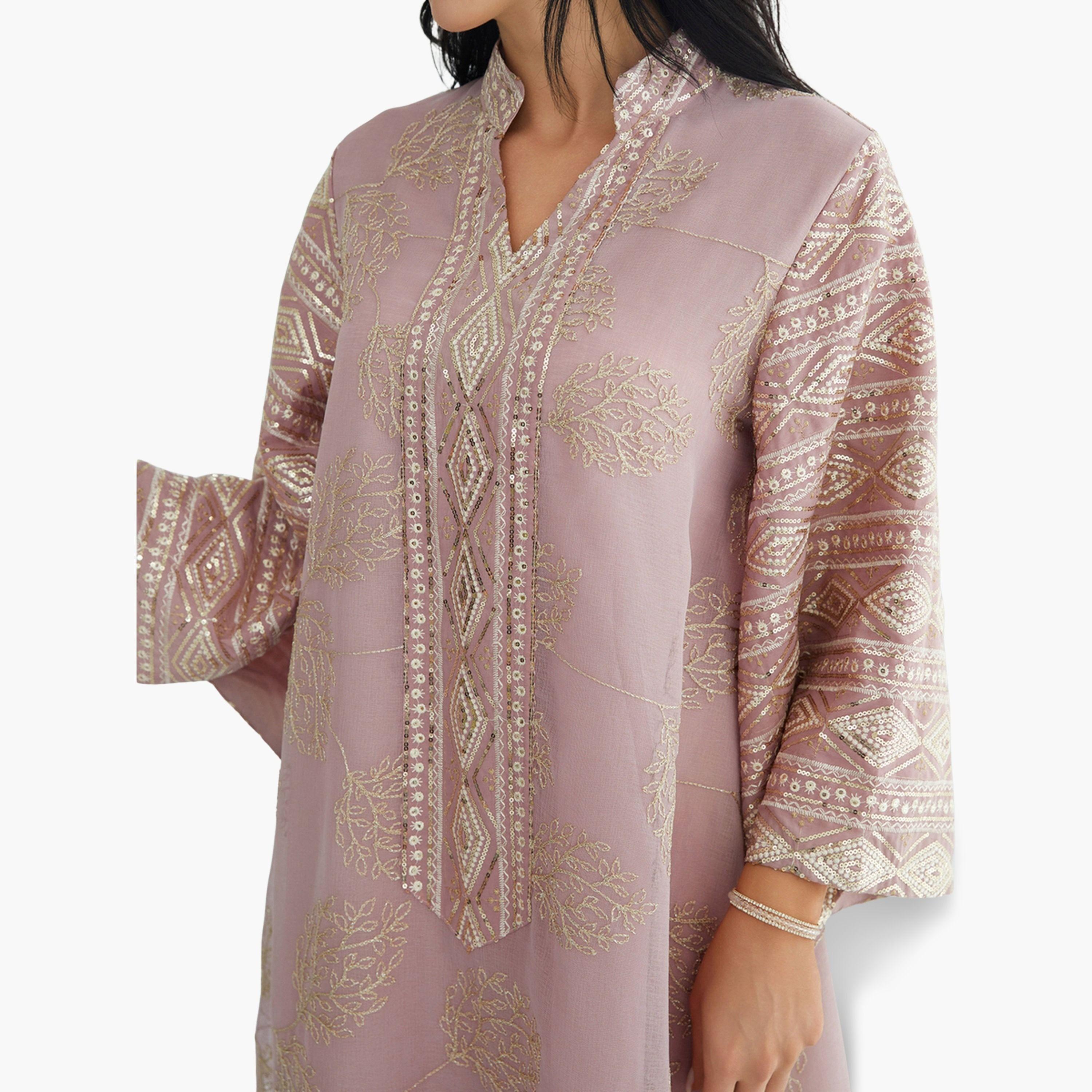 Take Two Women Textured Embellished Tasselled Sleeve Jalabiya-women-arabicclothing-jalabiyas-image-5