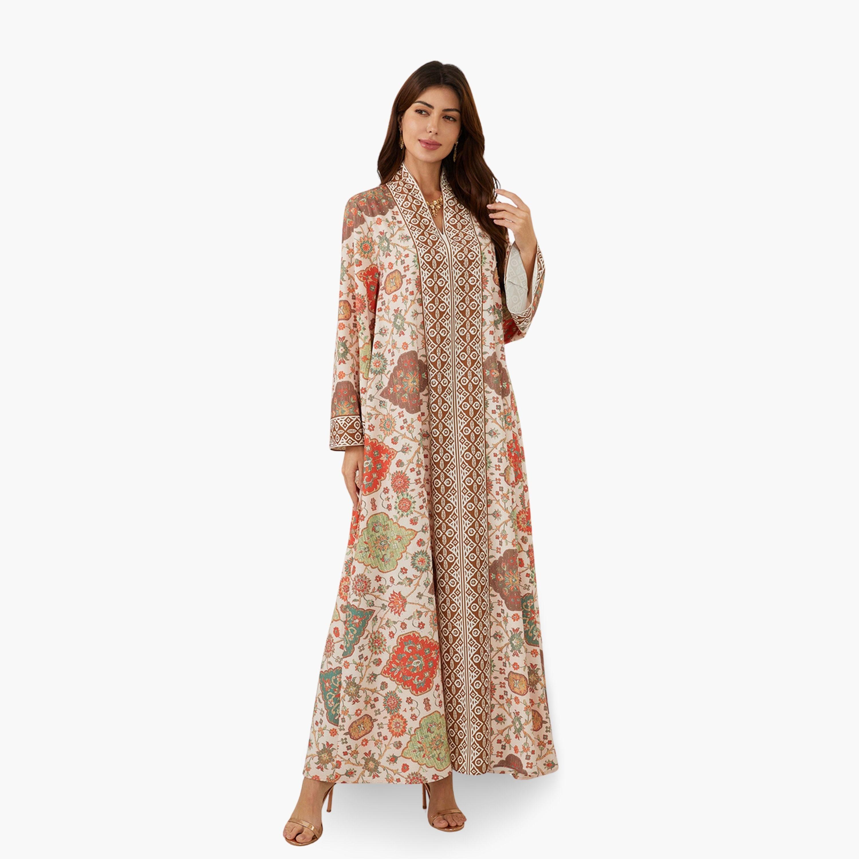 جلابية مطبعة بقصة واسعة-women-arabicclothing-jalabiyas-image-4